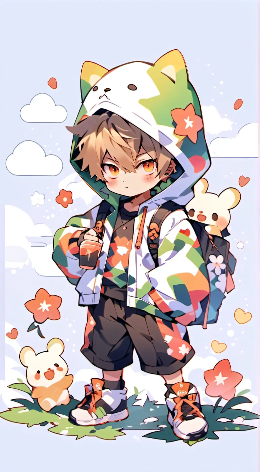 ai character: Bakugo  background