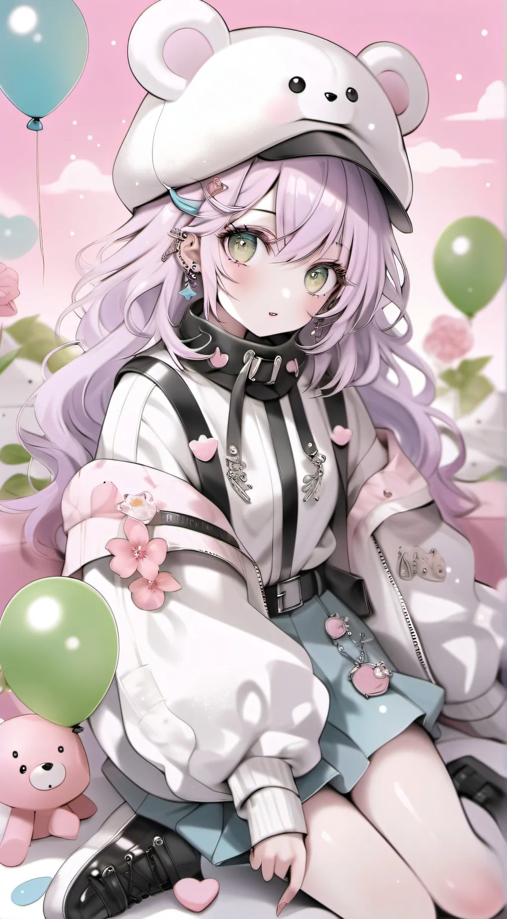 ai character: Bunny girl background