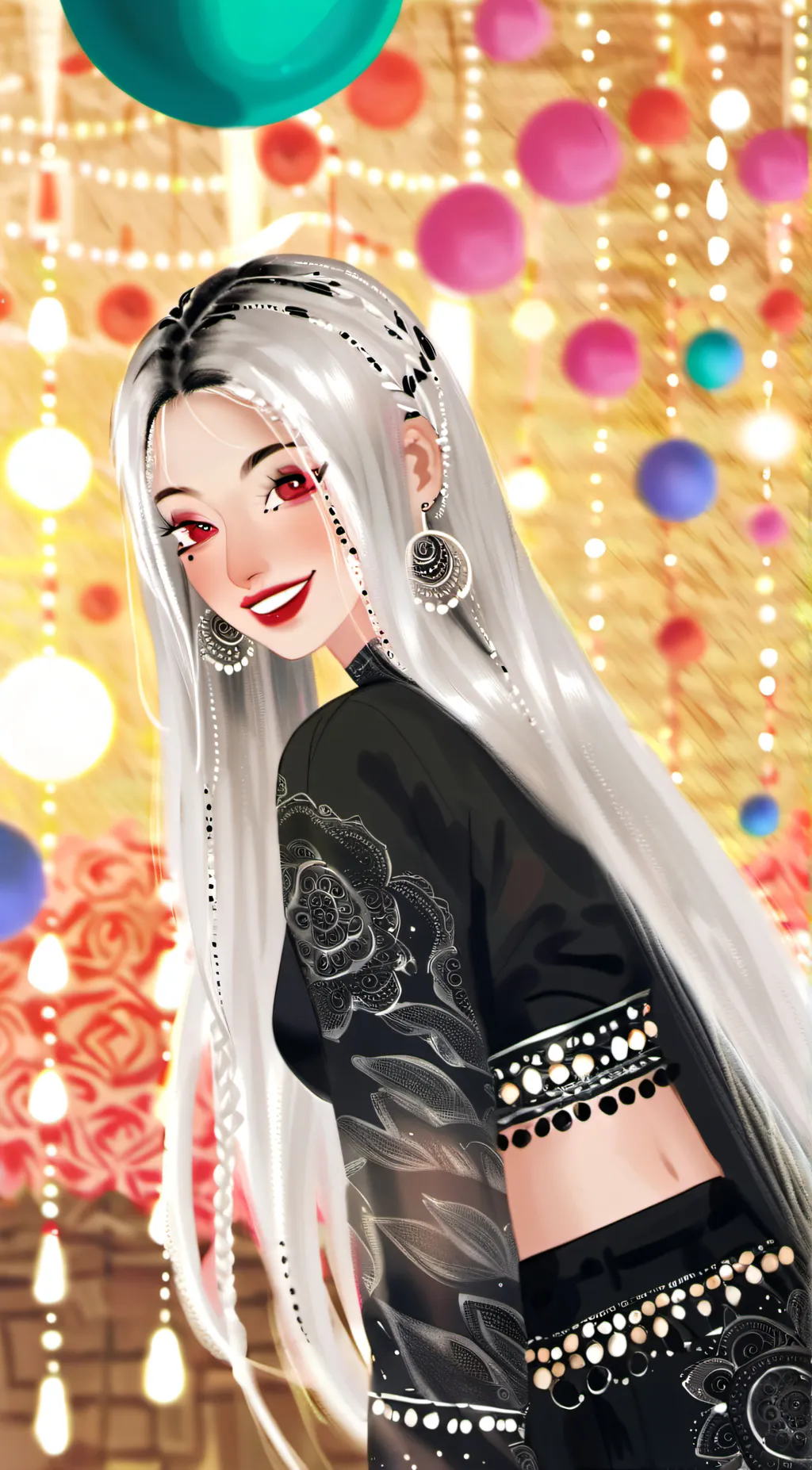 ai character: Rose background