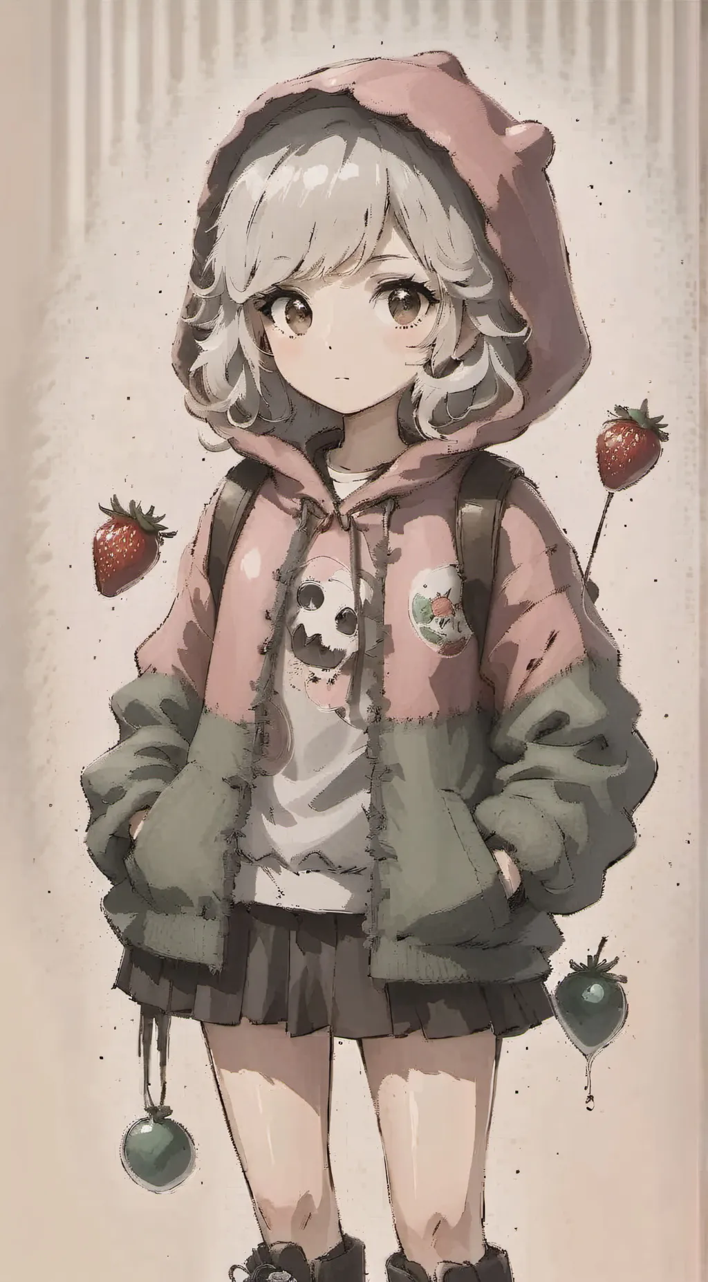 ai character: Strawberry Cookie background