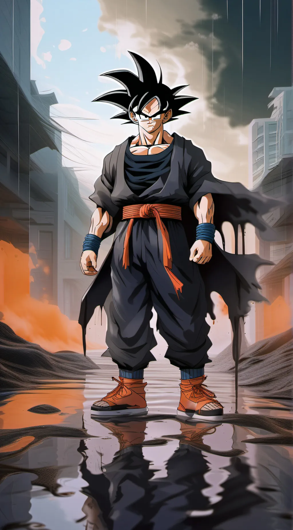 ai character: drip goku background