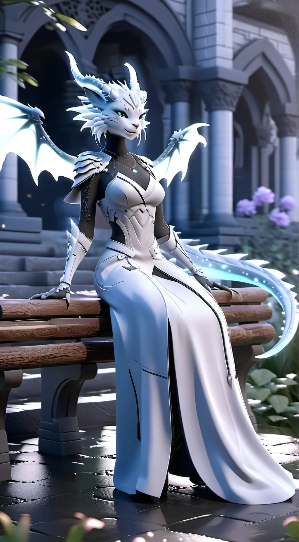 ai character: nirvera snowveil  background