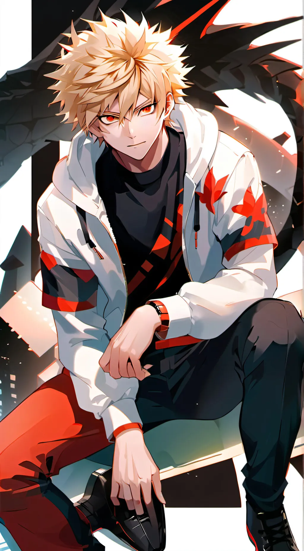 ai character: Katsuki Bakugo background