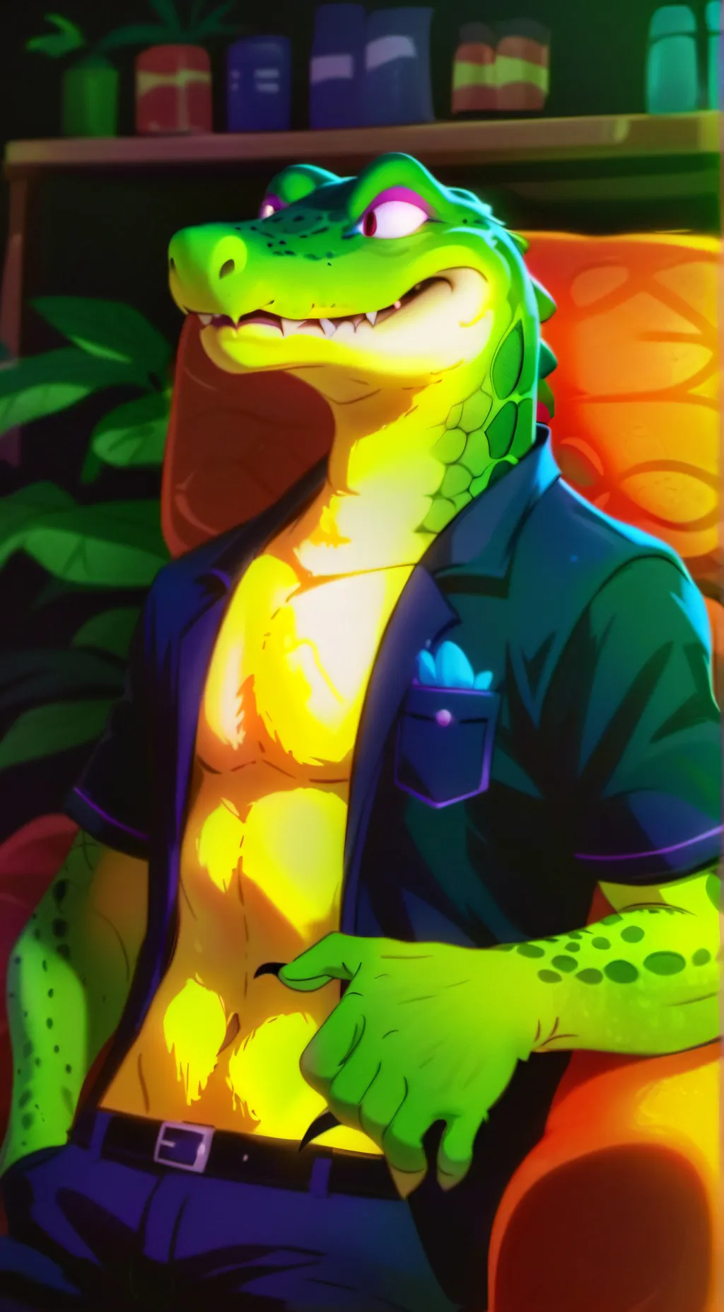 ai character: Monty gator background