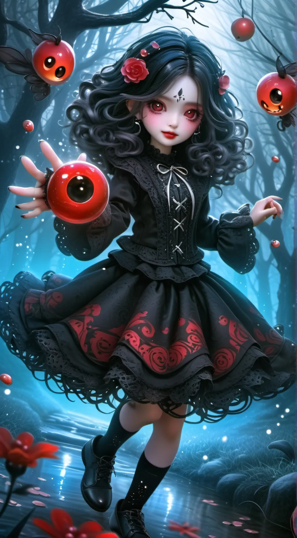 ai character: Violet  background