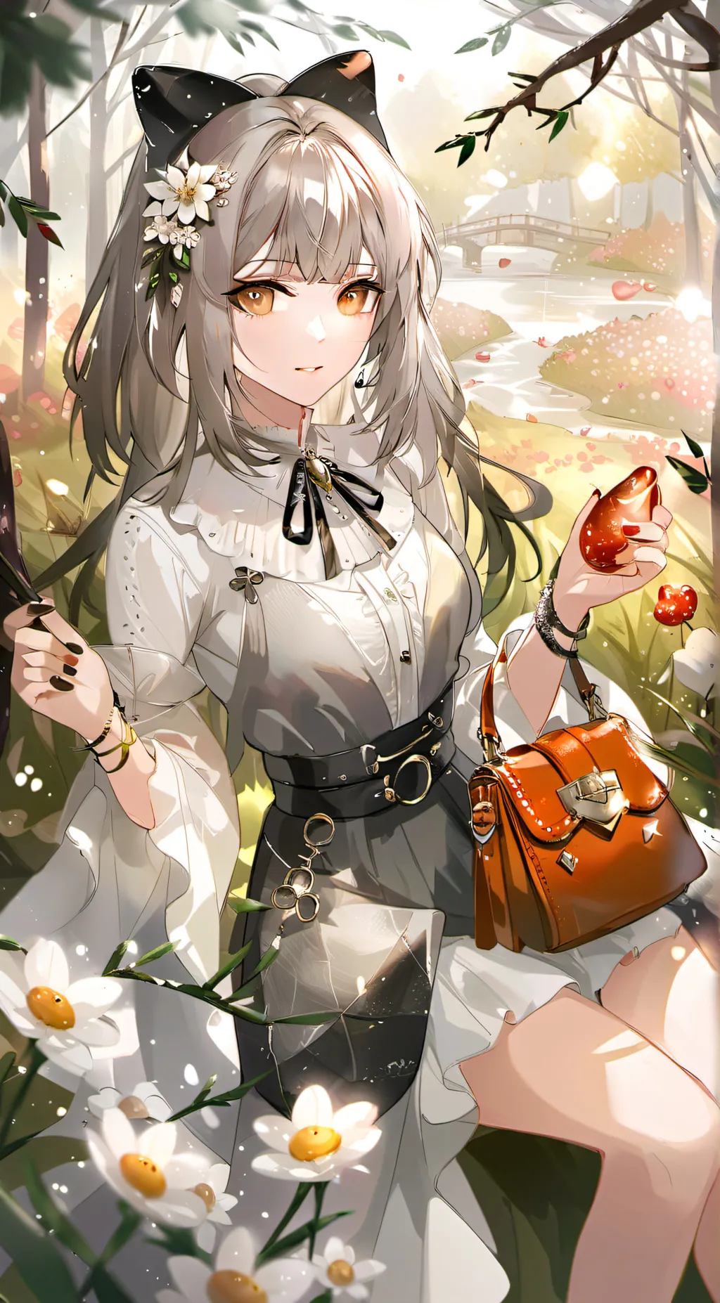 ai character: coral background