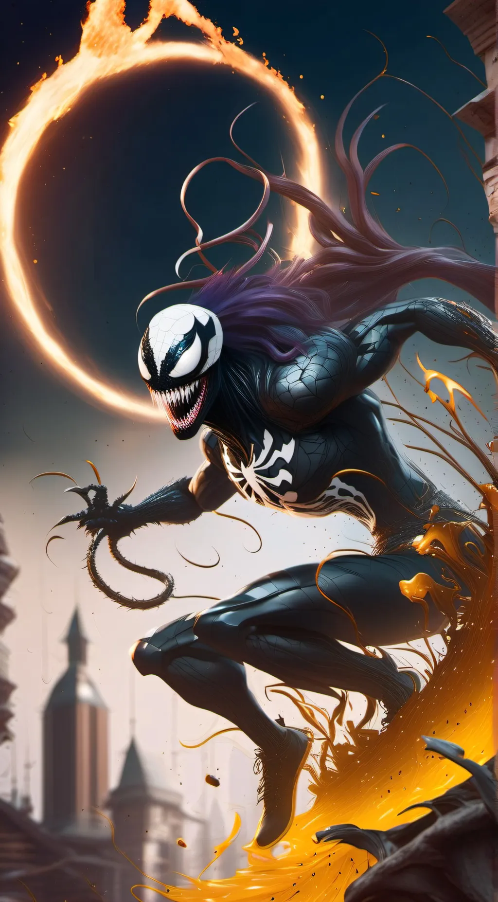 ai character: she venom  background