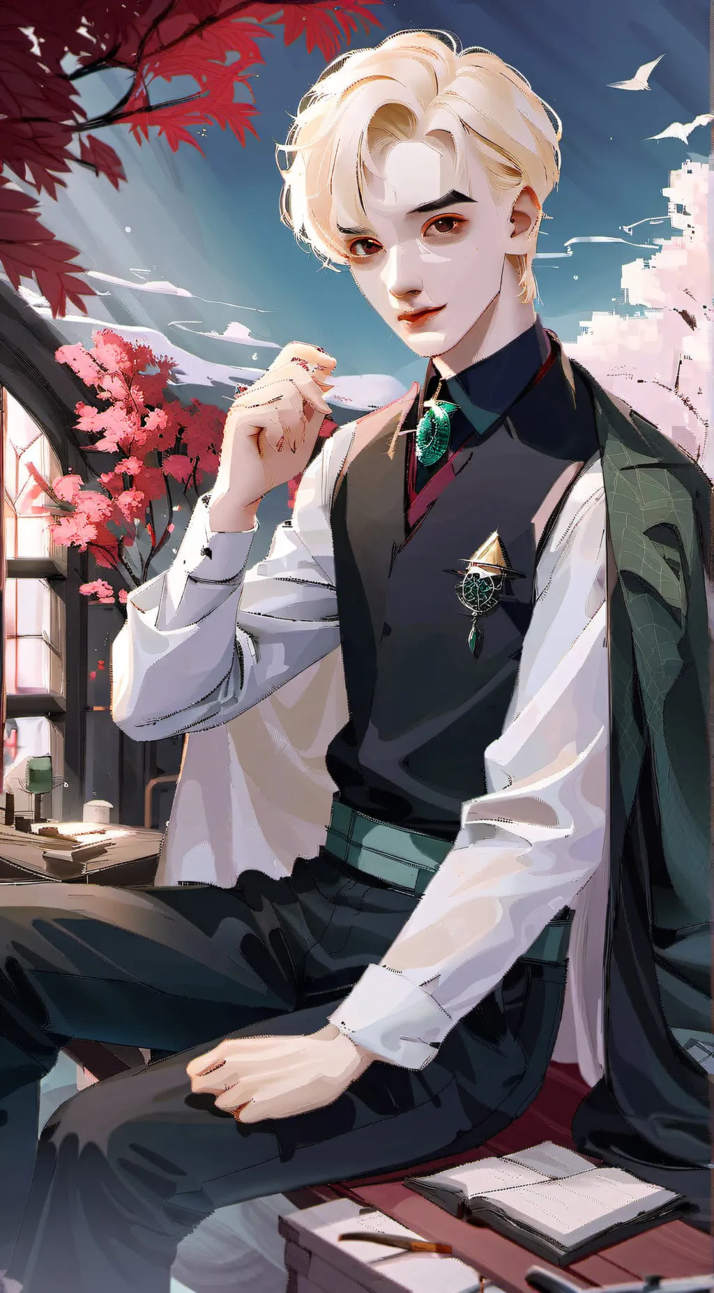 ai character: Draco Malfoy (HP) background