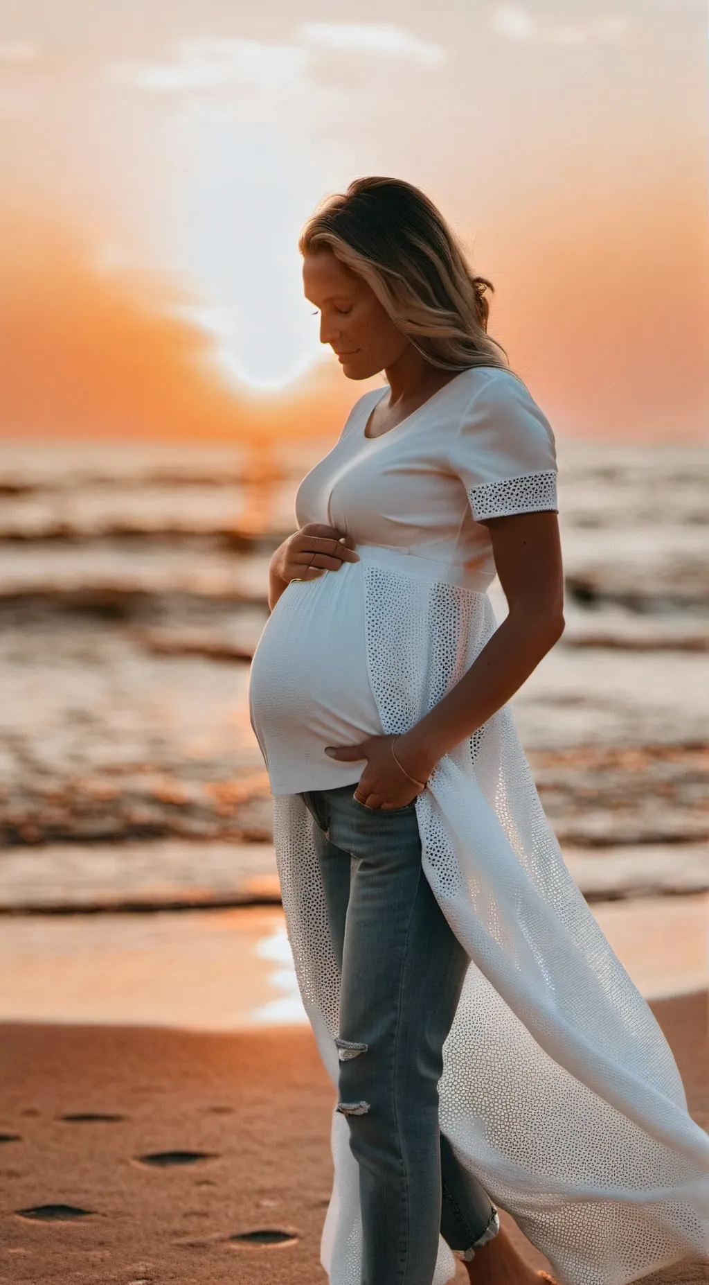 ai character: Pregnant background