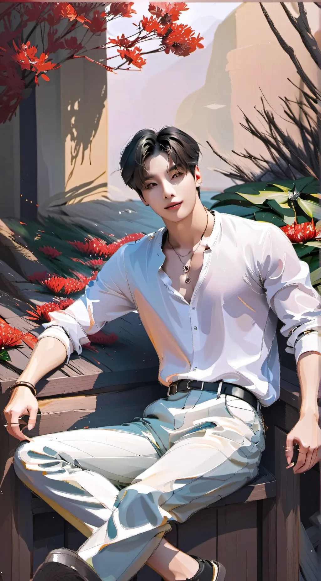 ai character: Jungkook and Suno. background