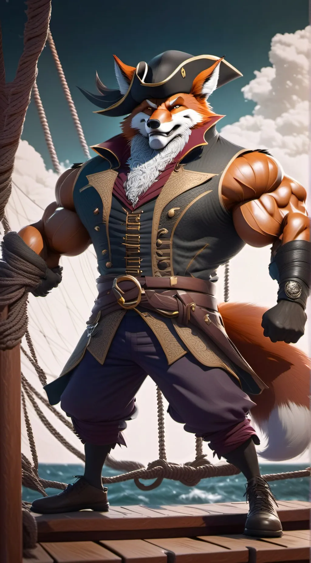 ai character: foxy the pirate background