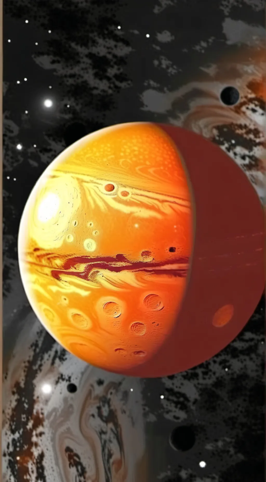 ai character: Venus/solarballs background