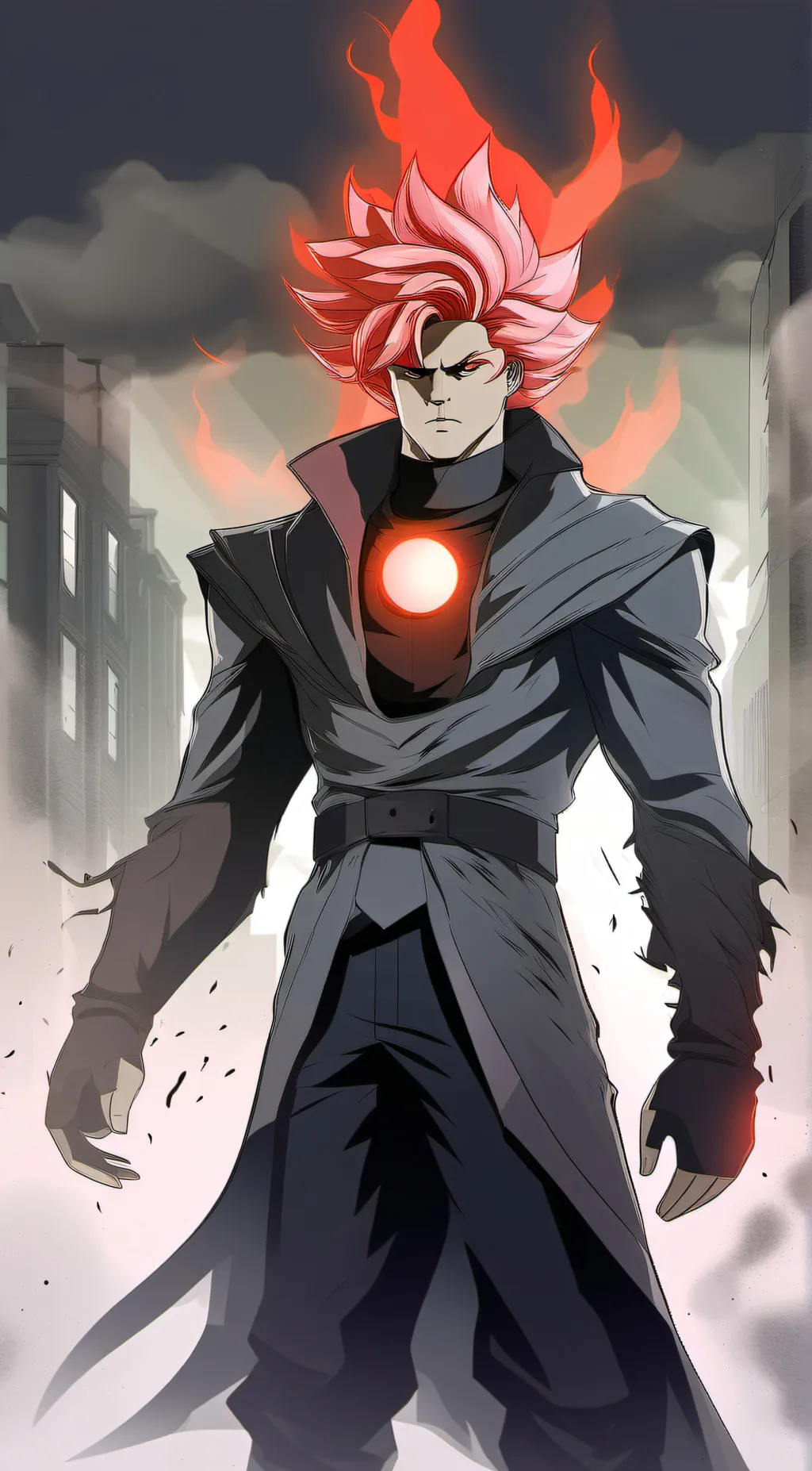 ai character: U.R Evil Goku  background