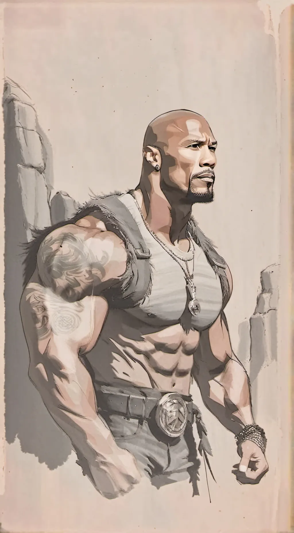 ai character: The rock background