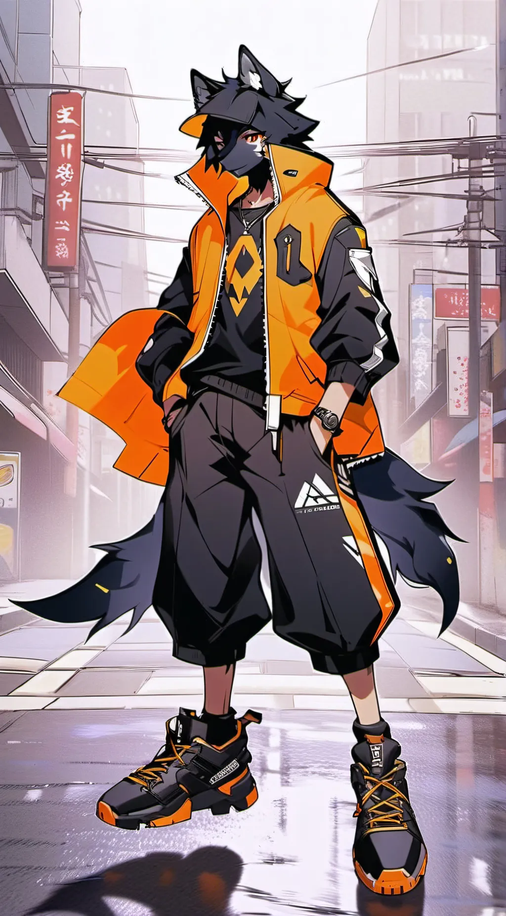 ai character: Undercover Fenrir background