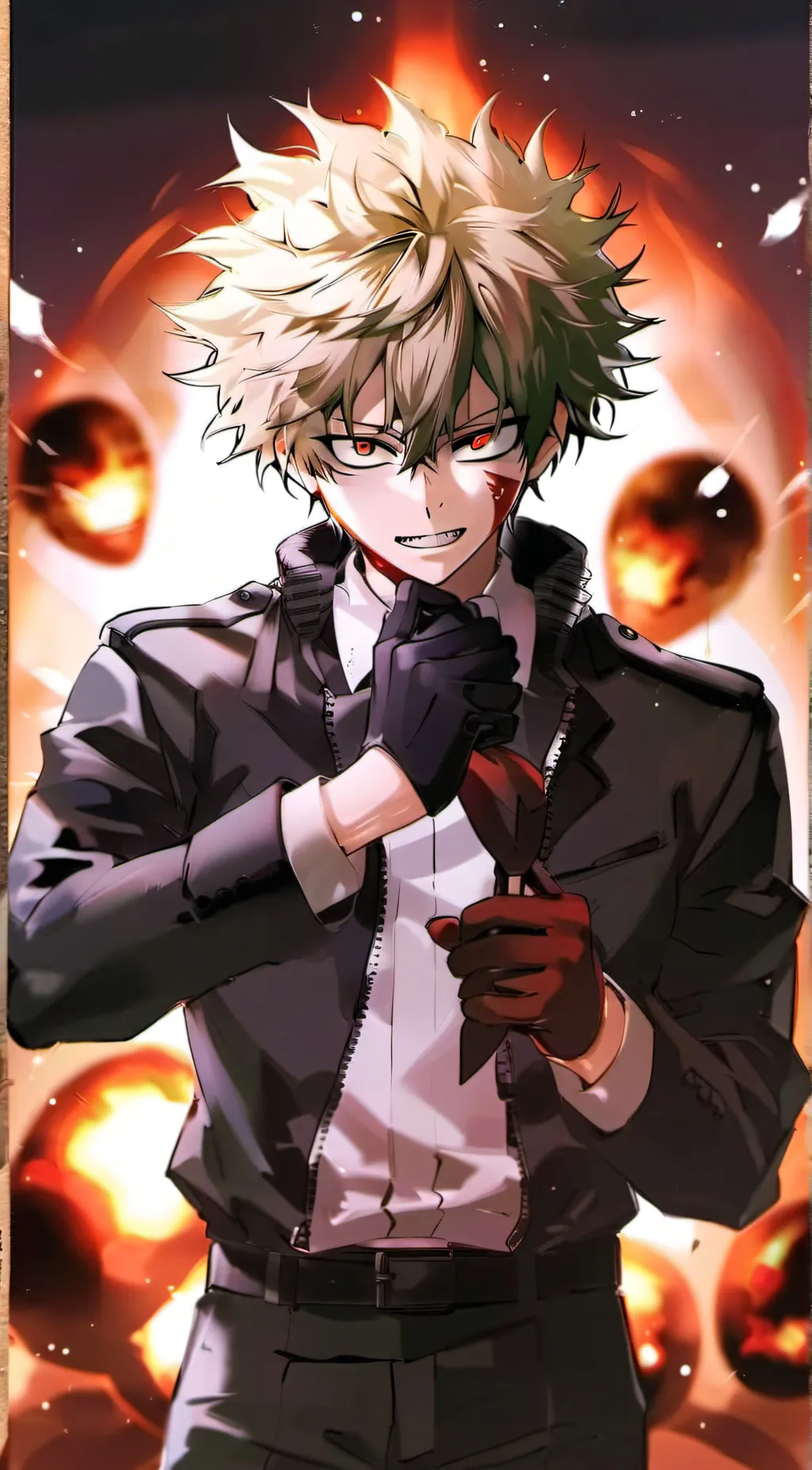 ai character: Katsuki bakugo background