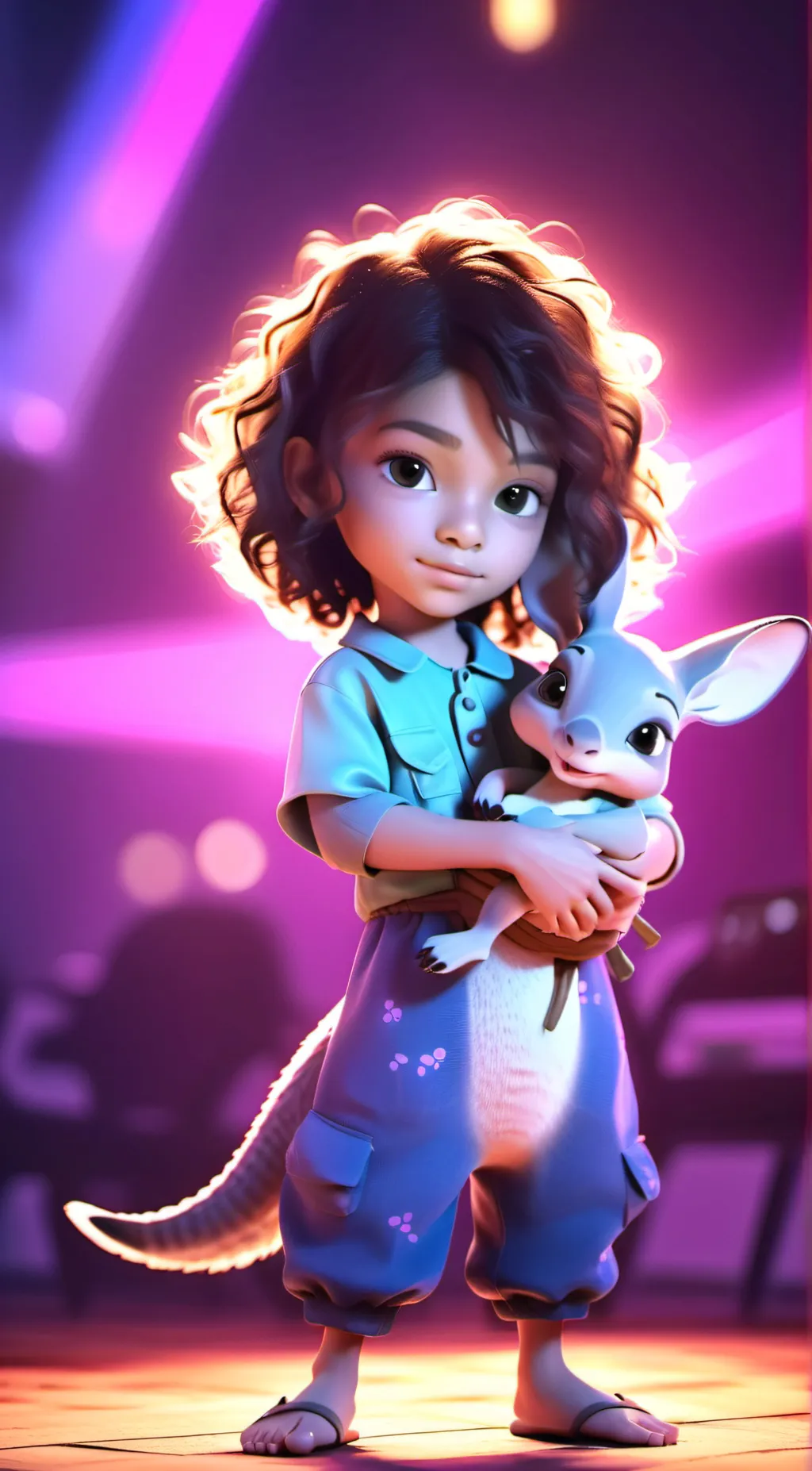 ai character: kangy background