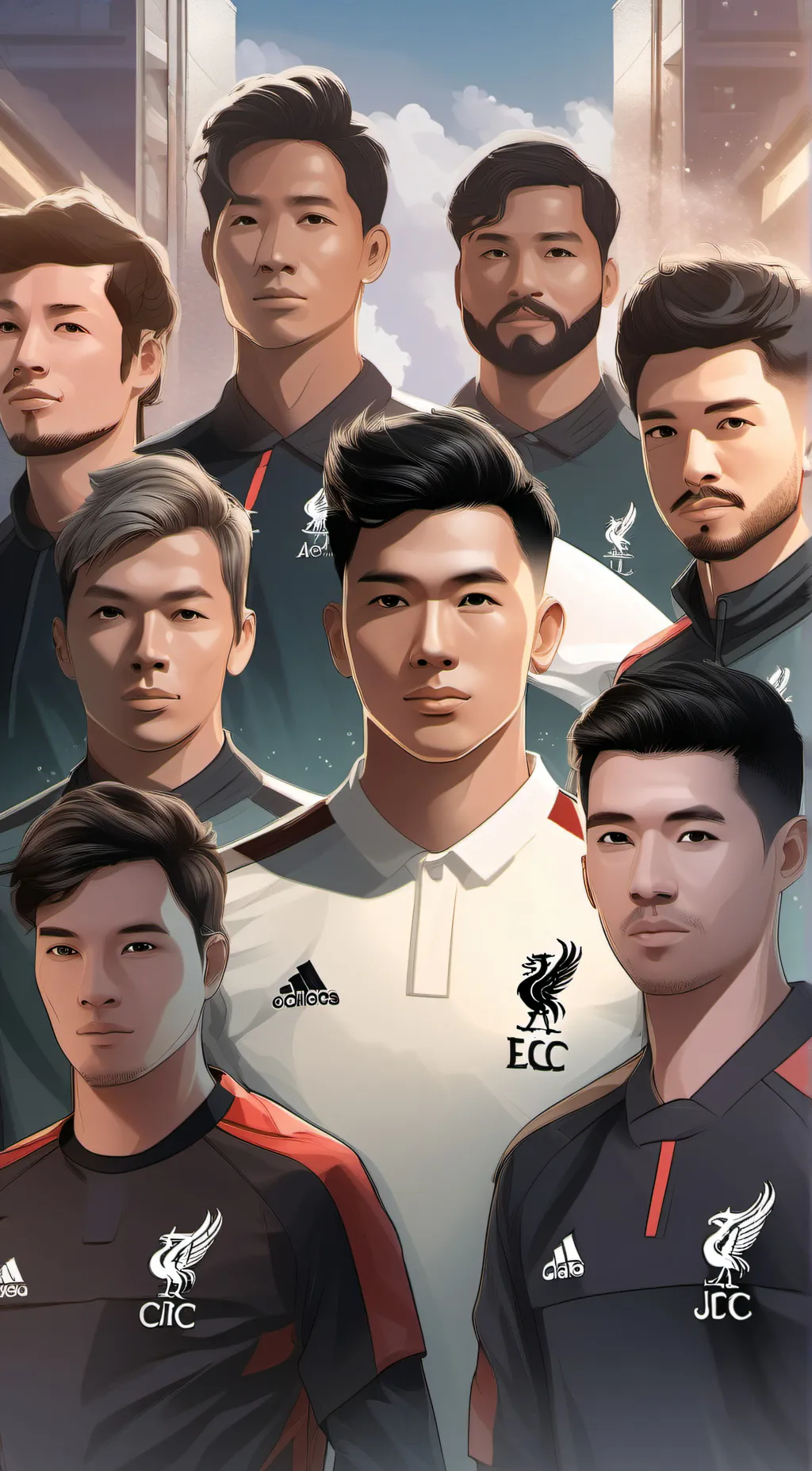 ai character: Liverpool FC Squad background