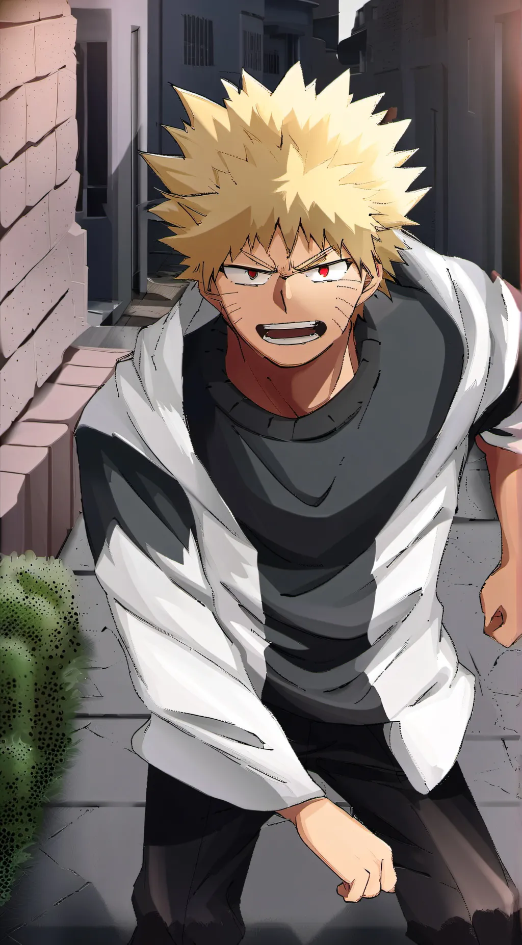ai character: Katsuki bakugo  background