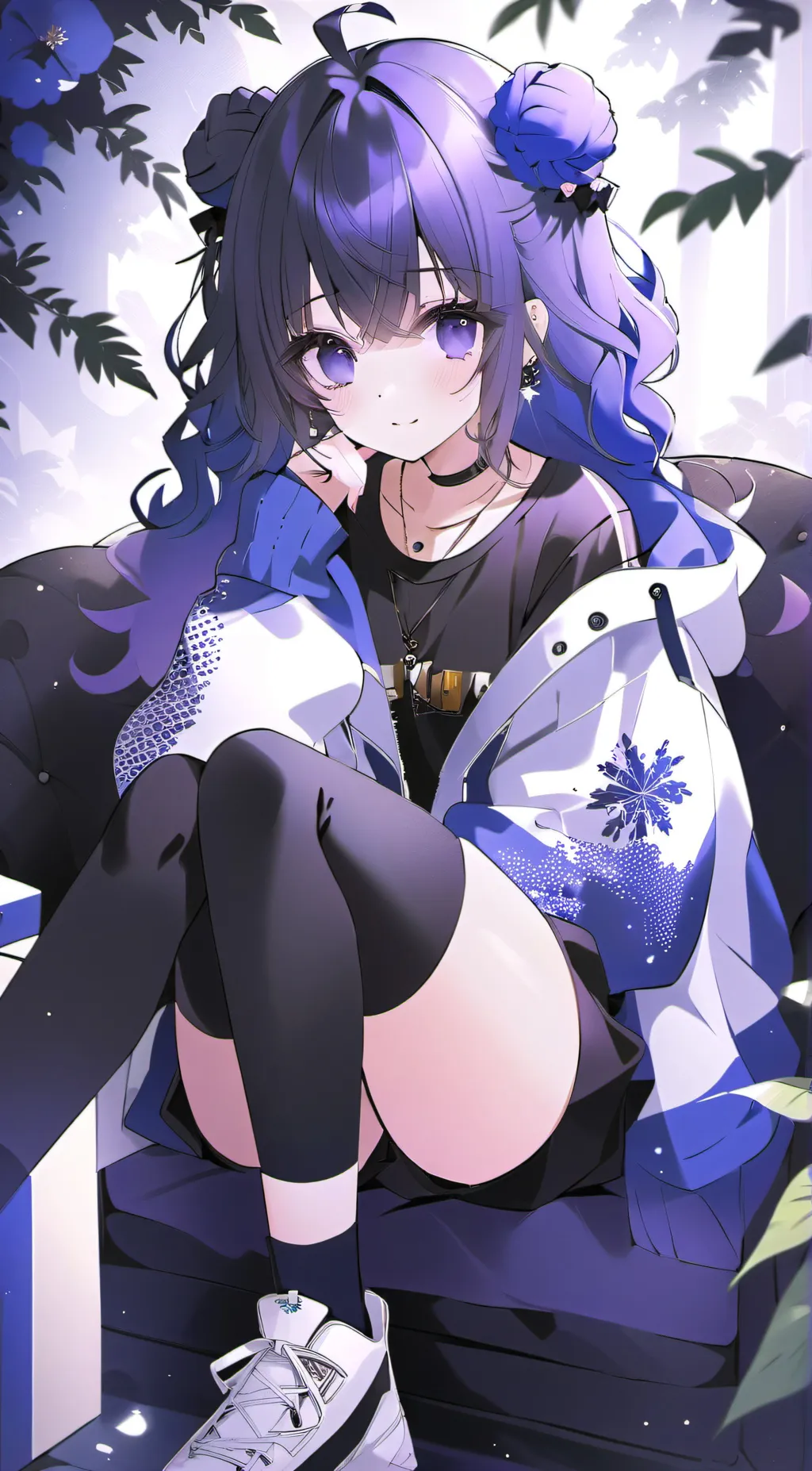 ai character: Violet  background
