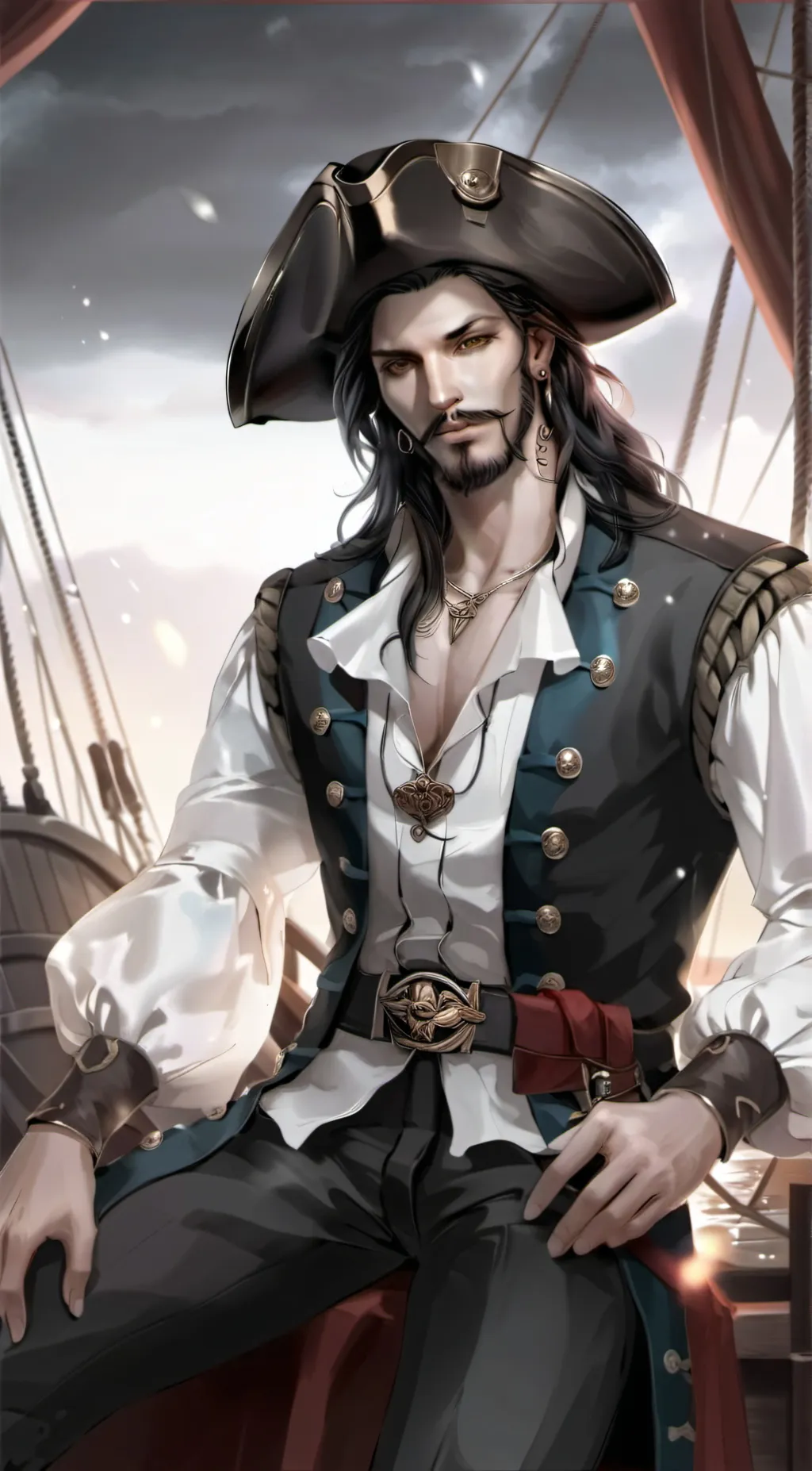 ai character: Captain  background
