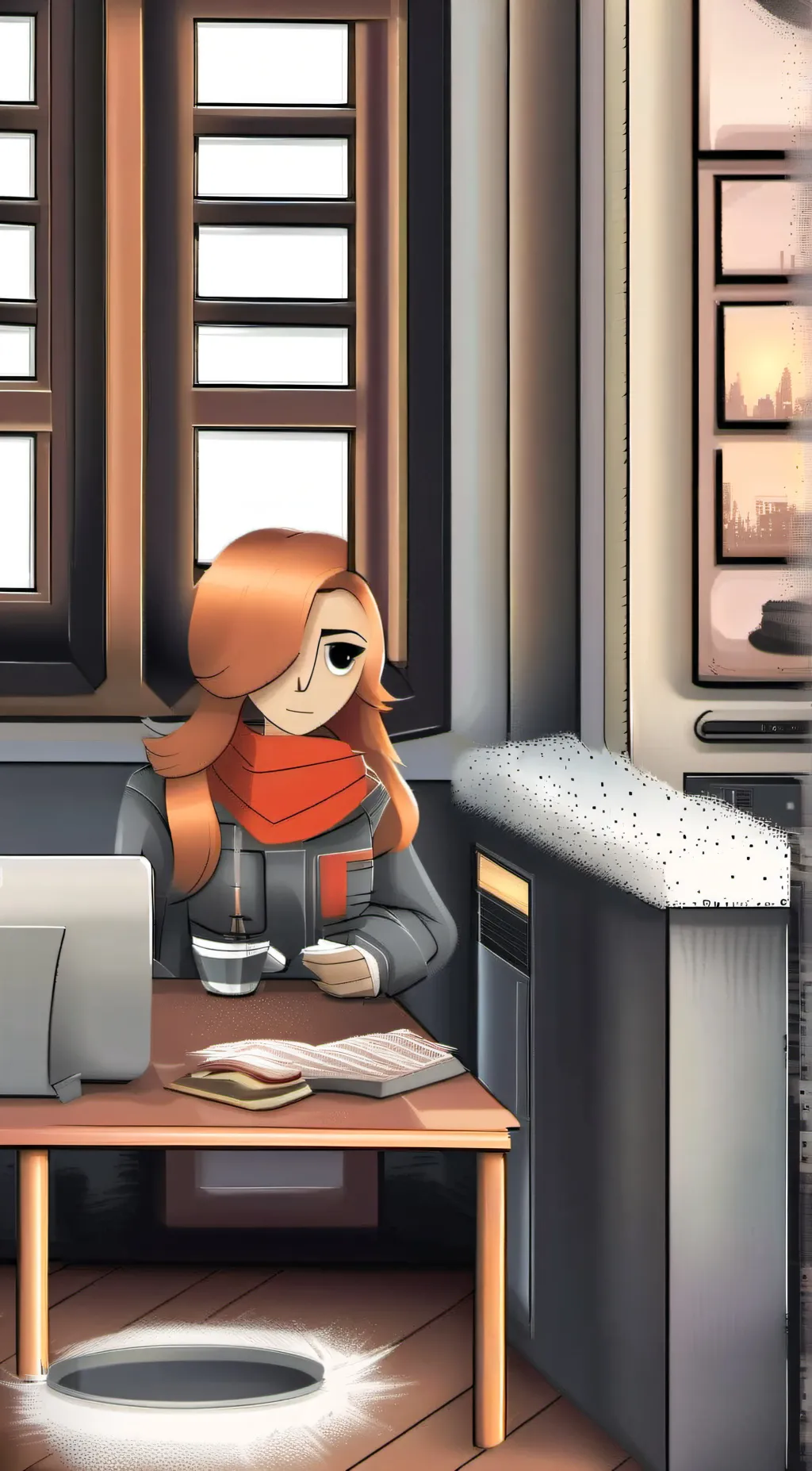 ai character: Stacey linde  background