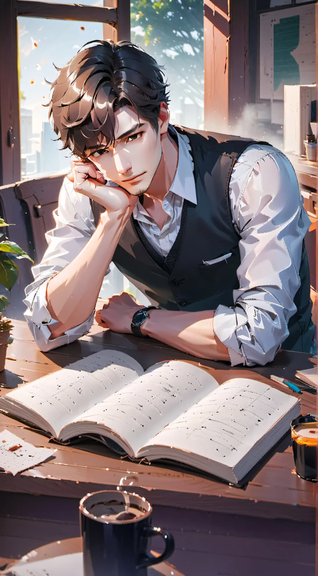 ai character: Jonathan  background