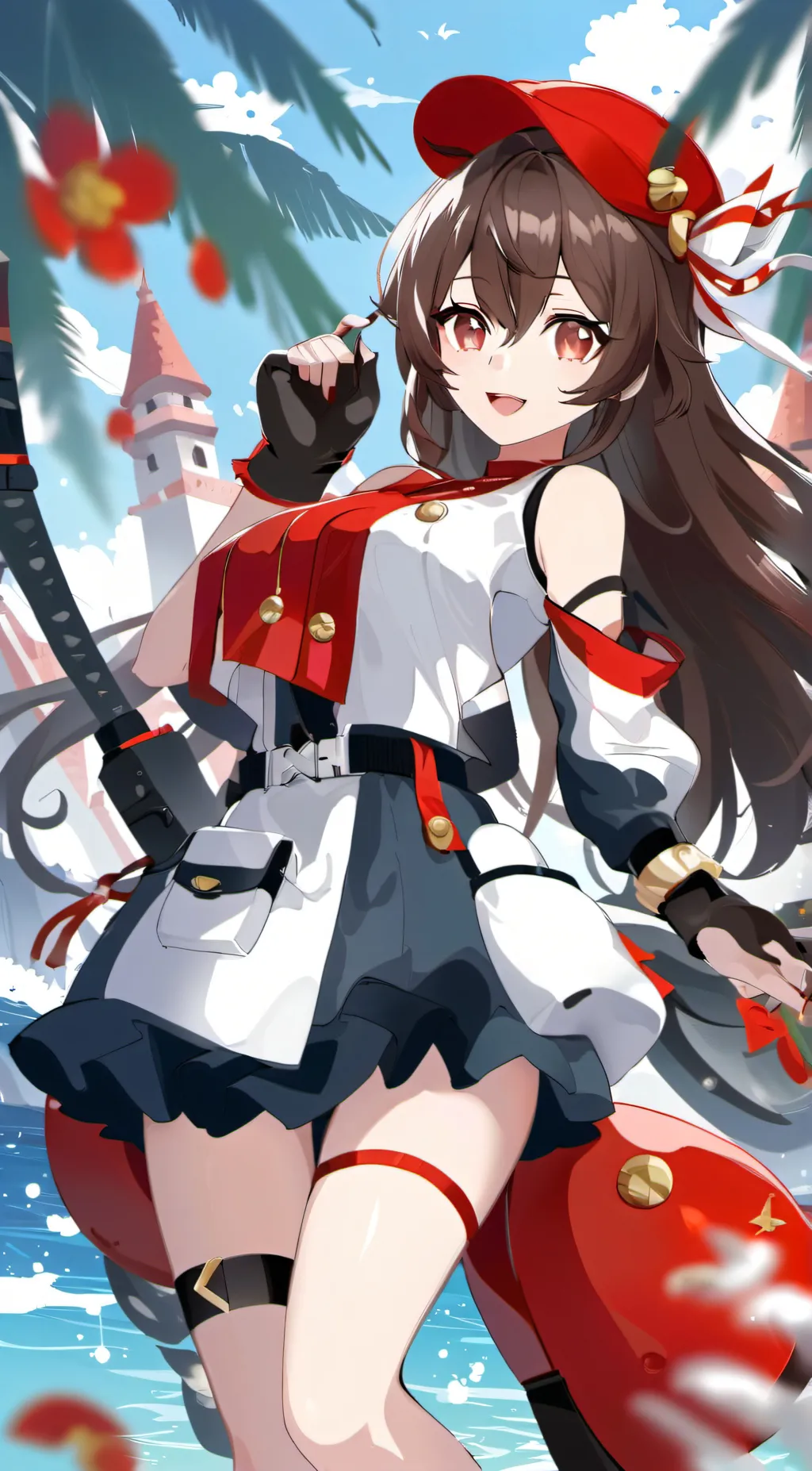 ai character: Amber(genshin)  background