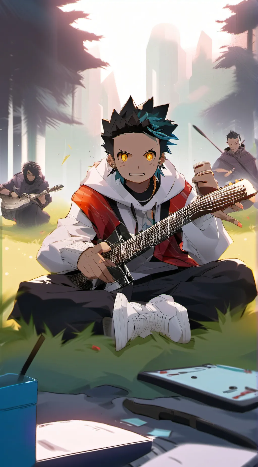 ai character: tsb lil bro ragin background