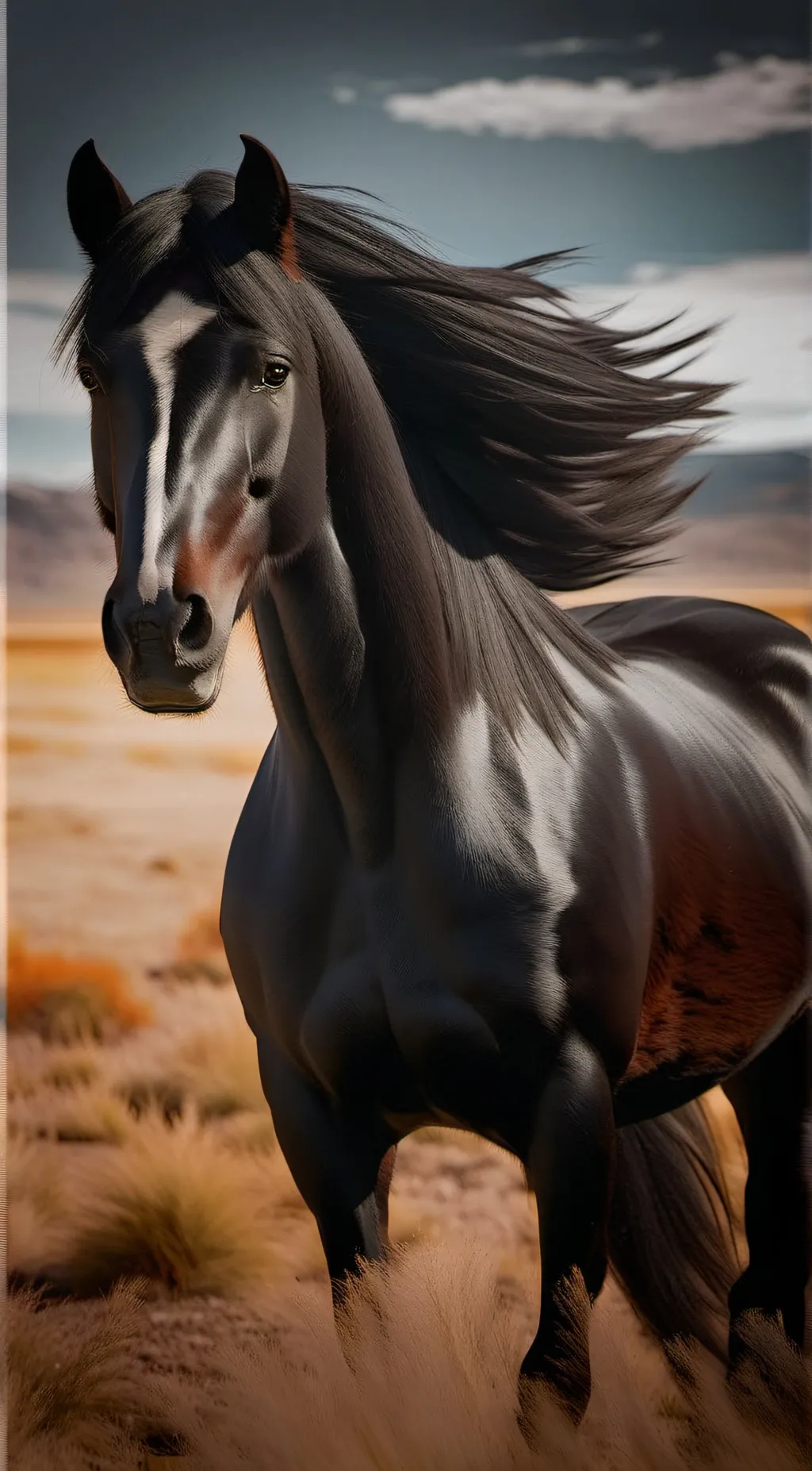 ai character: The black Mustang background