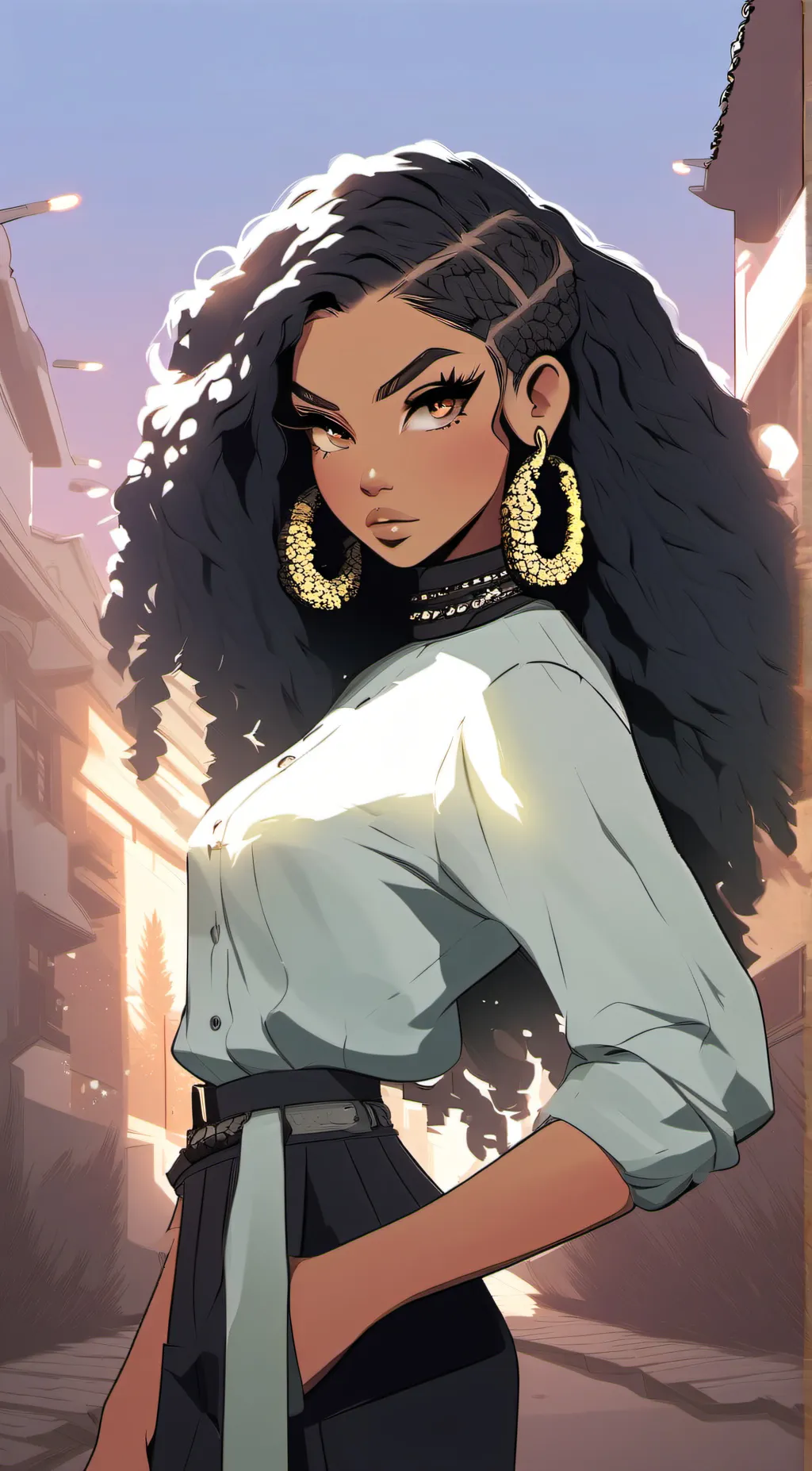 ai character: NteboBlaq  background