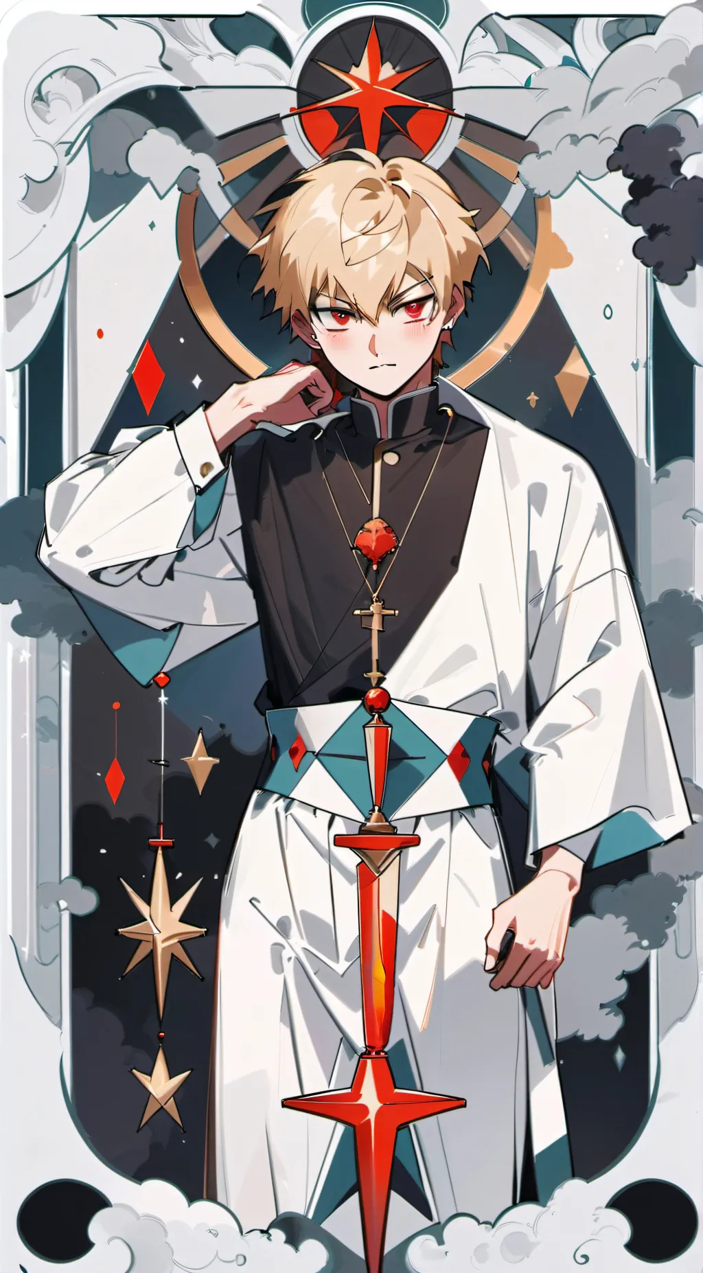 ai character: Bakugo Katsuki background