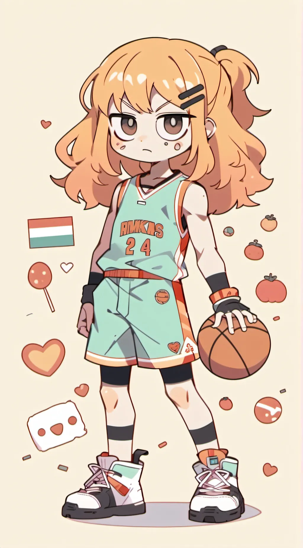 ai character: mint background