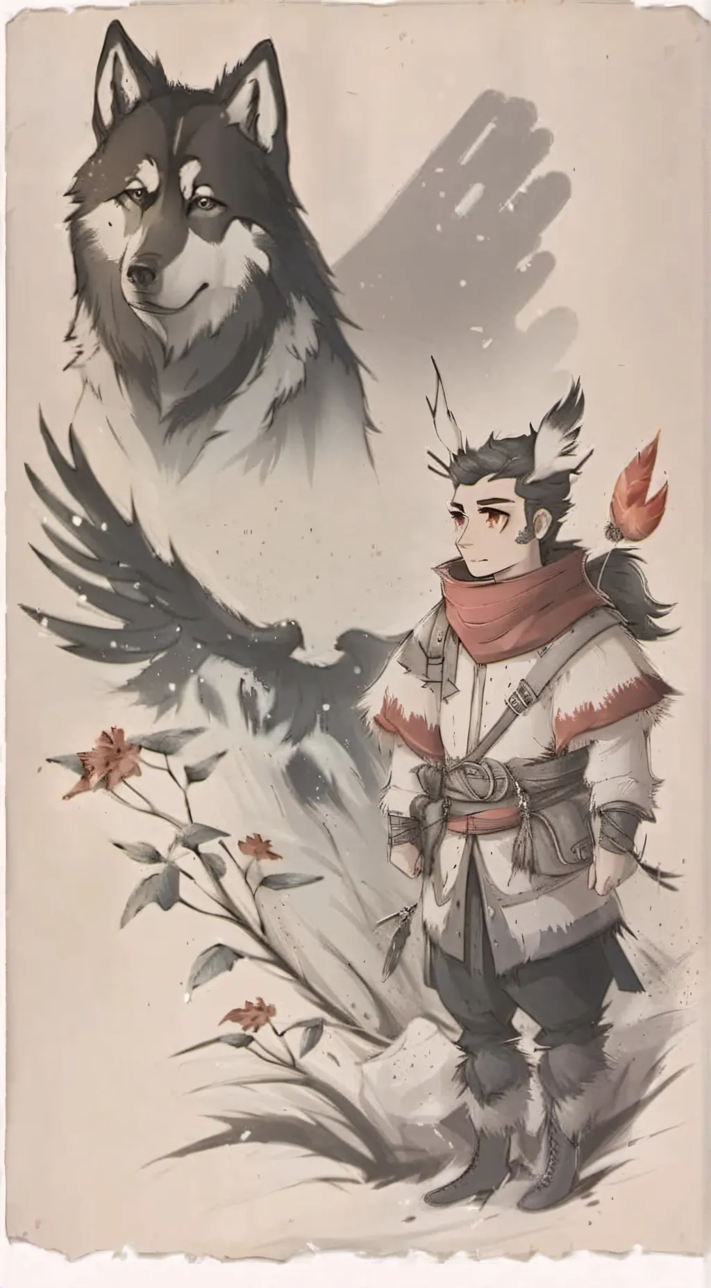ai character: JACK wolf protectr background