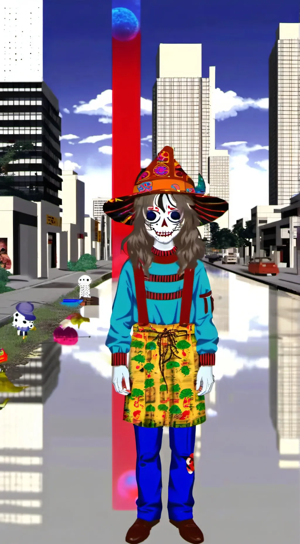 ai character: Weirdcore background