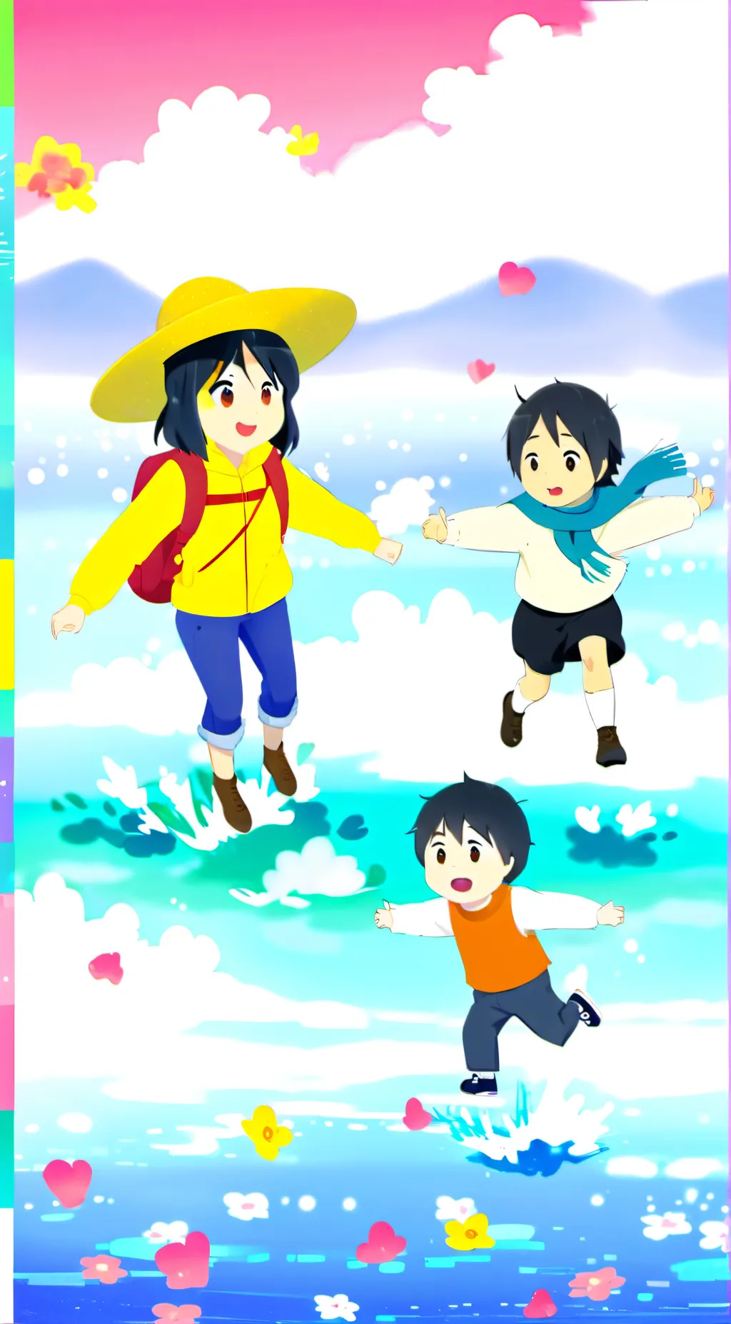 ai character: Lalalu and candi  background