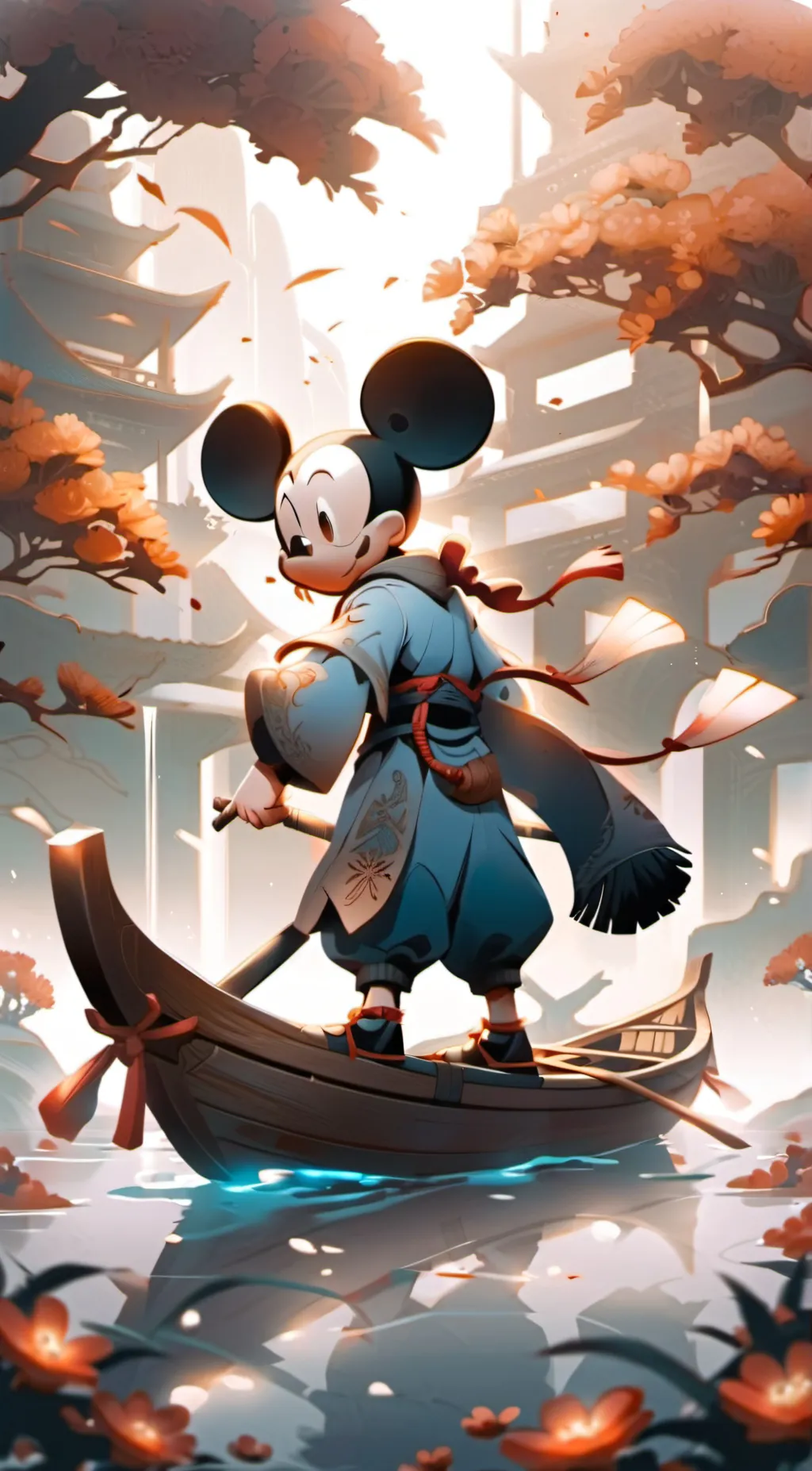 ai character: Mickey Mouse background