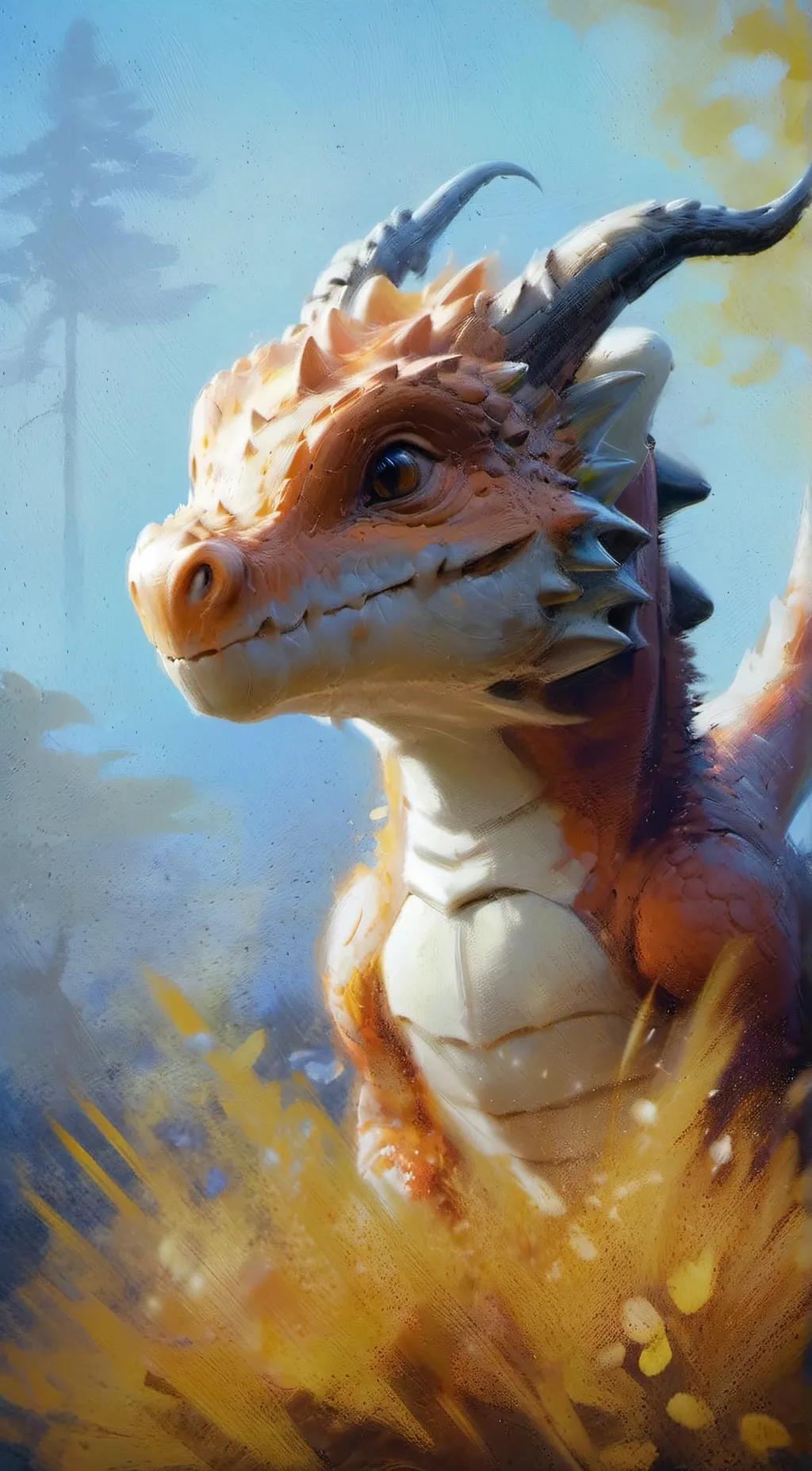 ai character: Baby Dragon background
