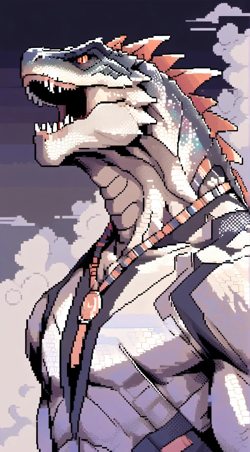 ai character: godzila/ king kong background