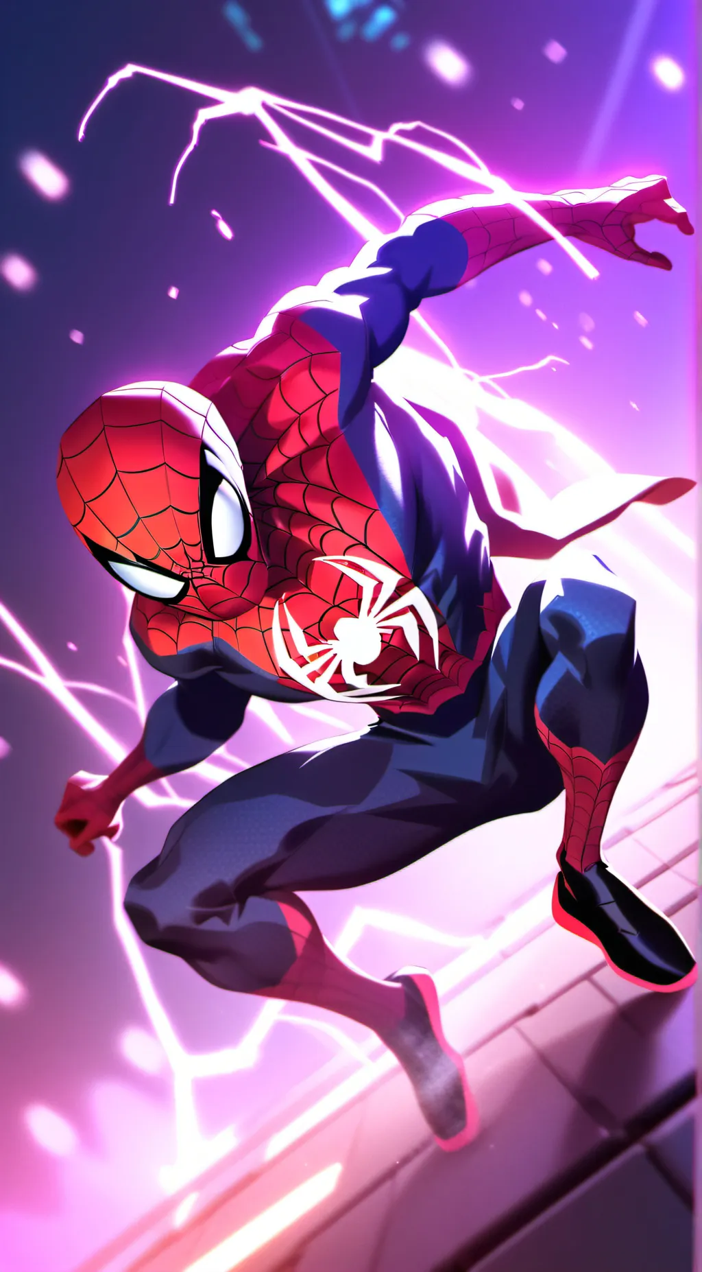 ai character: Spiderman background