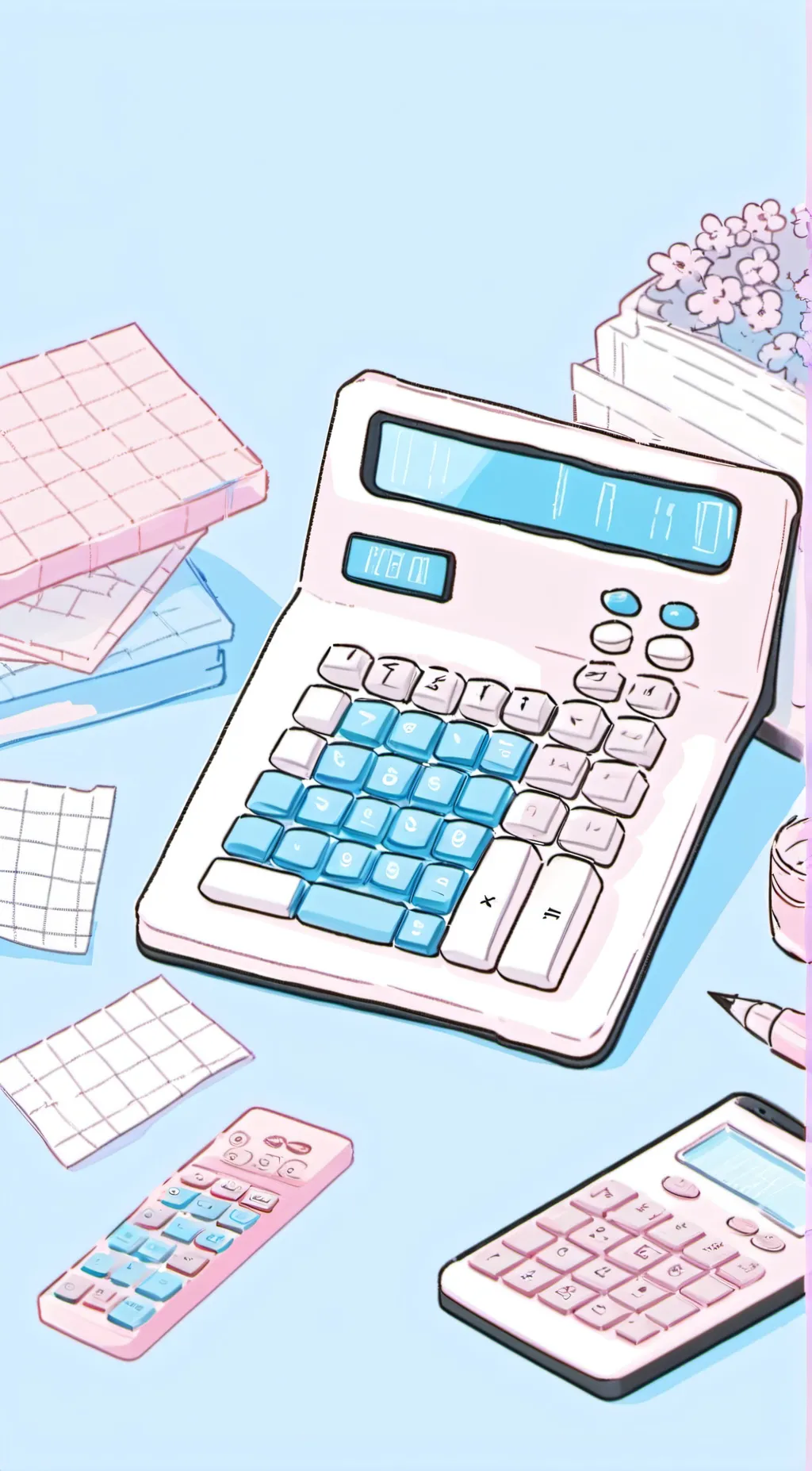 ai character: Calculator background