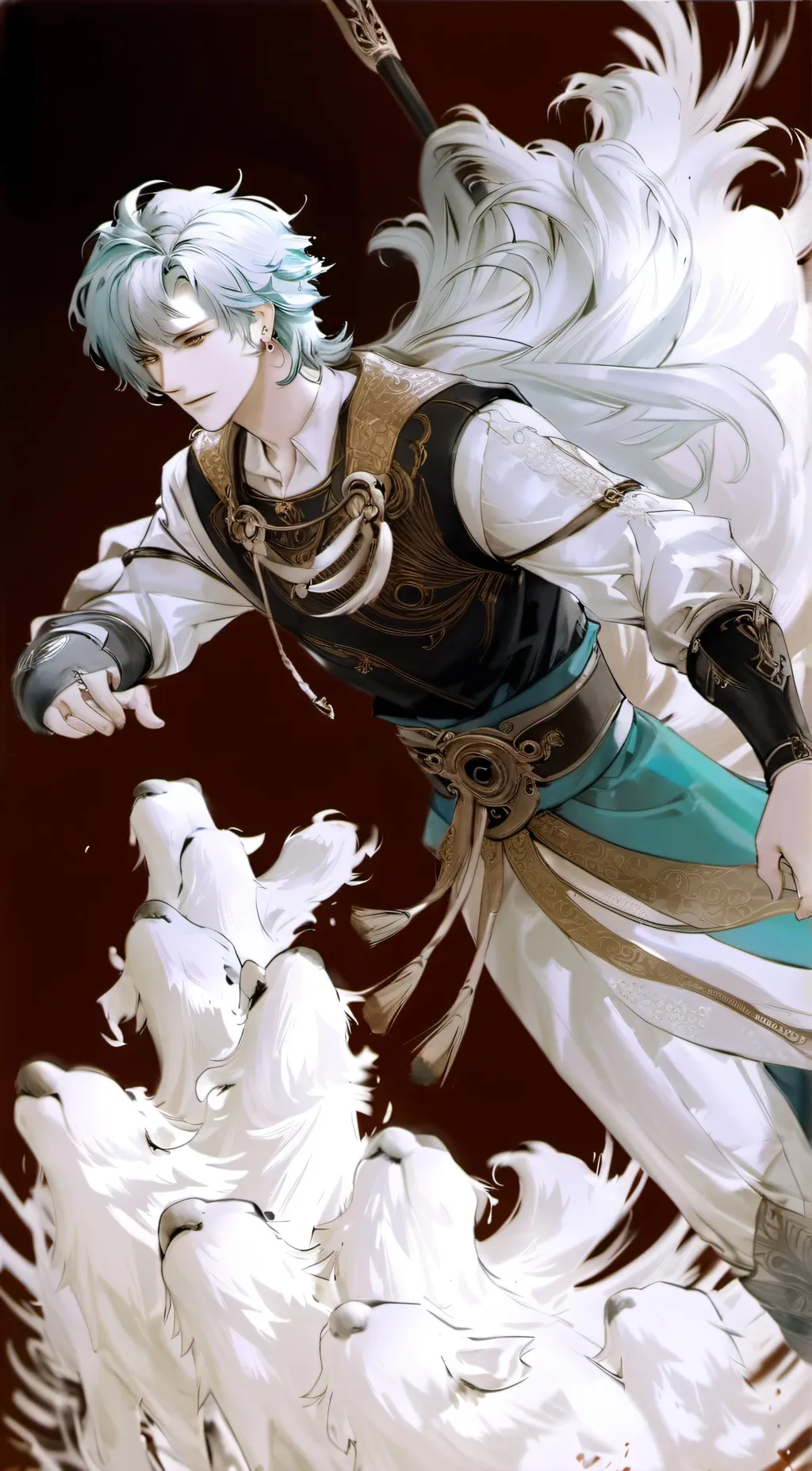 ai character: gray background