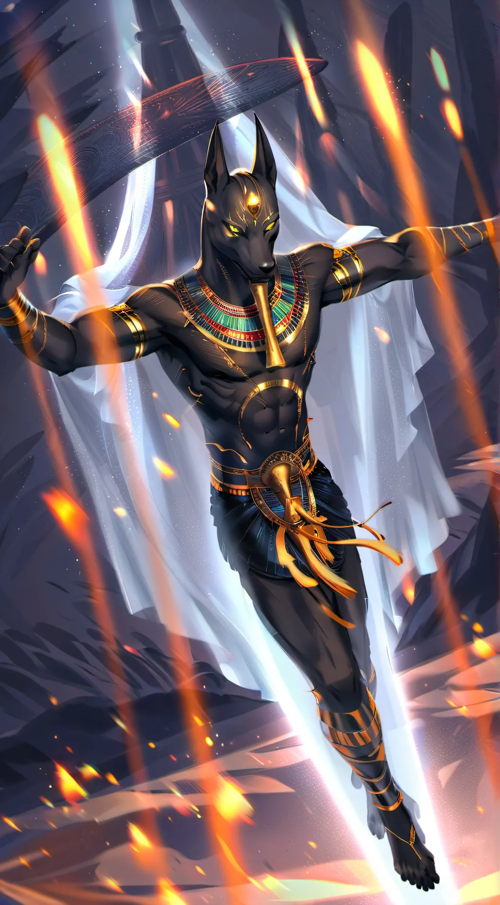 ai character: Anubis background
