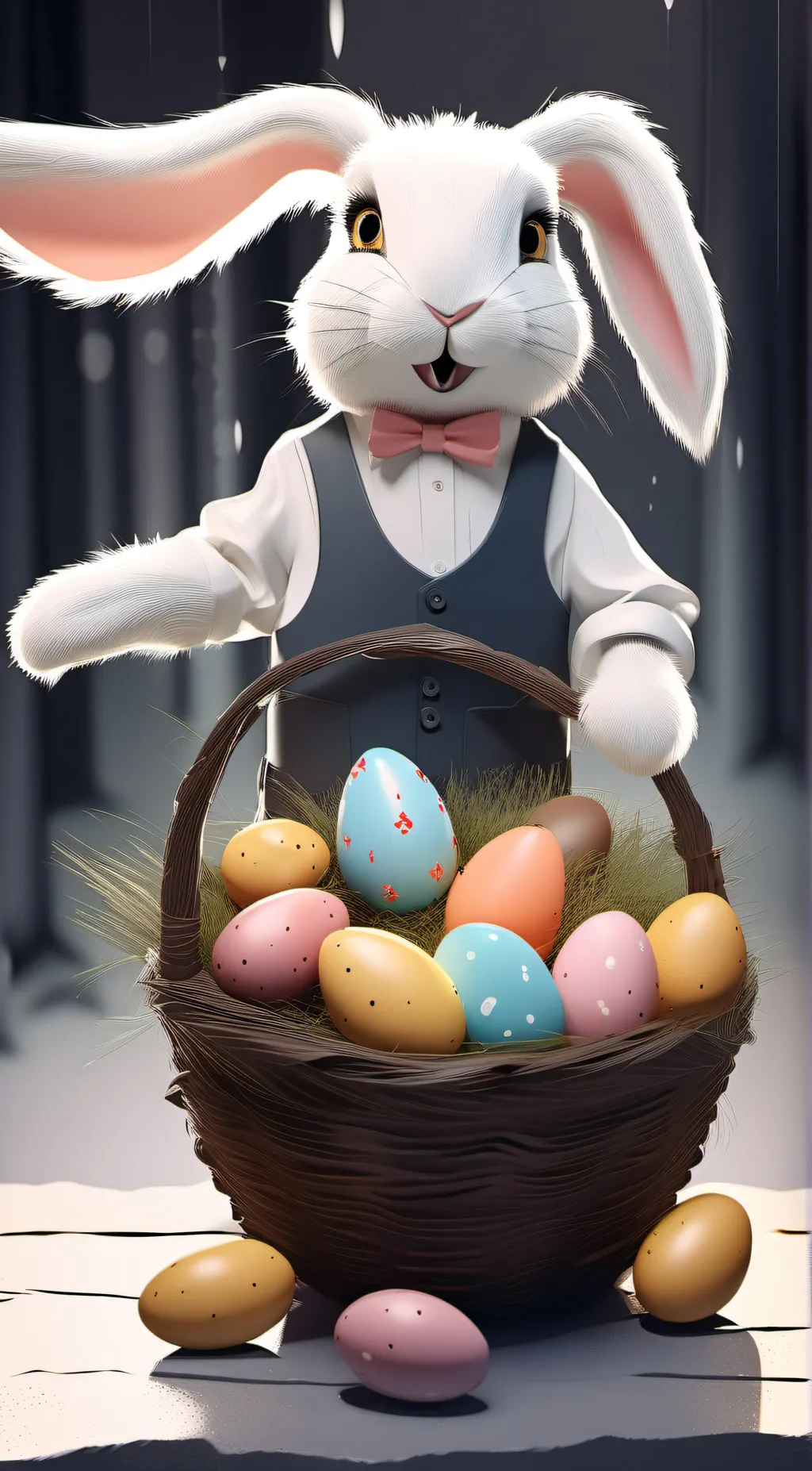 ai character: Easter Bunny!!! background