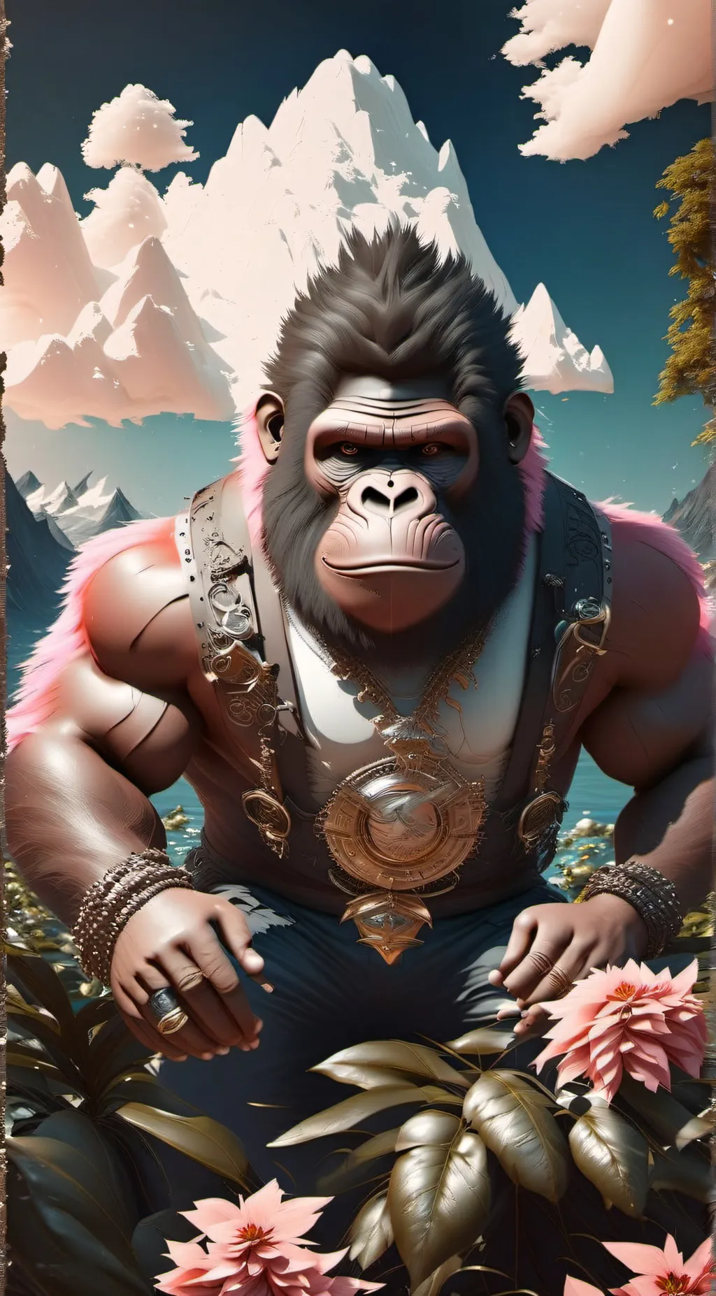 ai character: Gorilla tag background