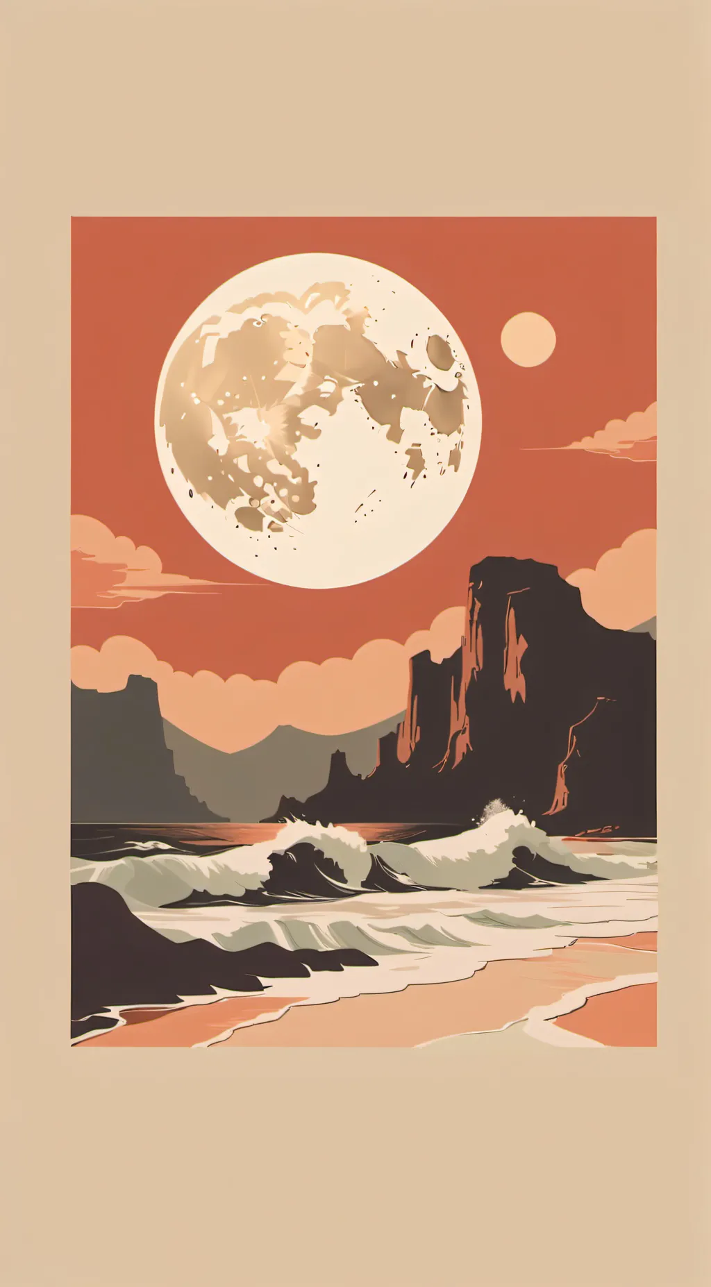 ai character: moon background