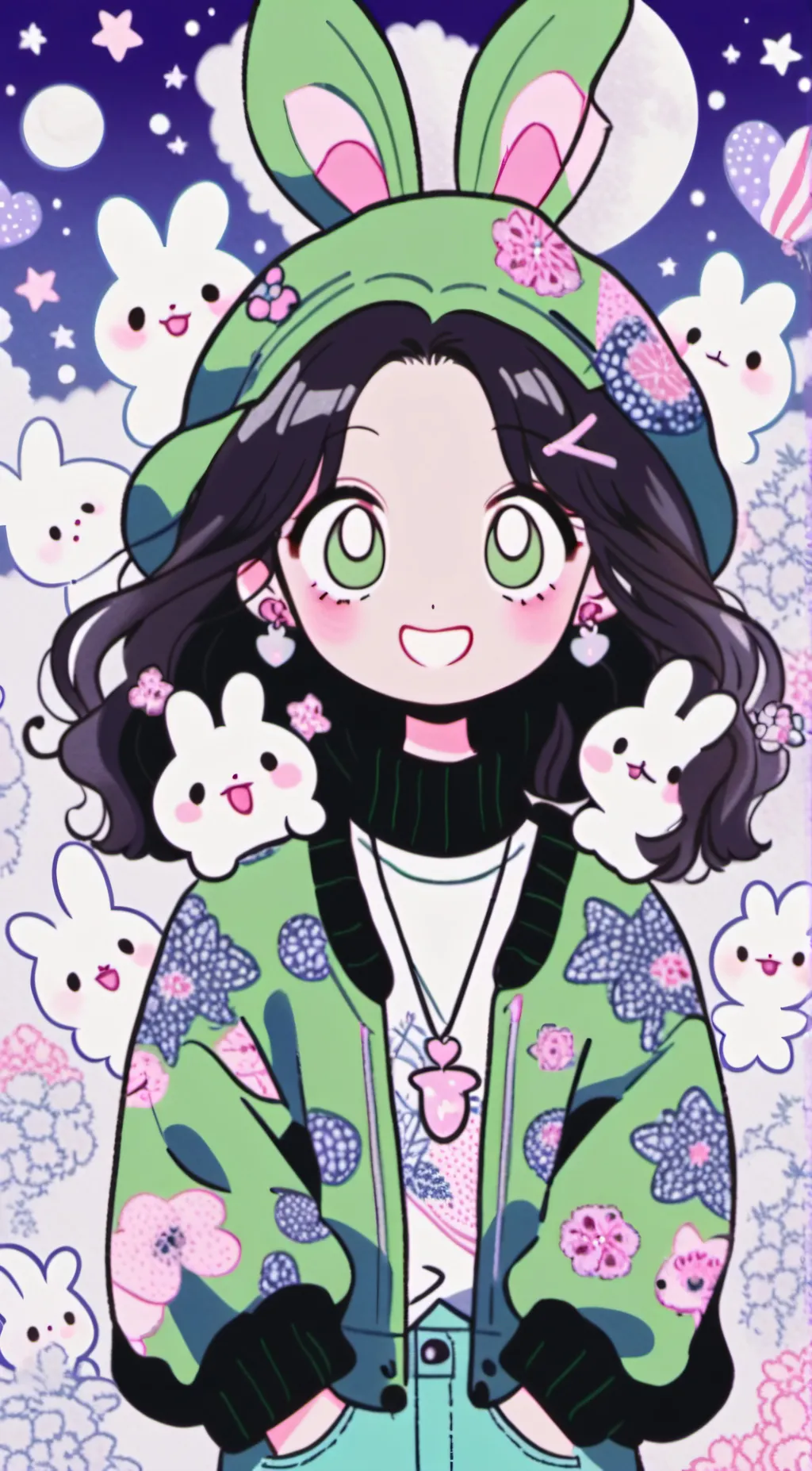 ai character: holly/hoppy background