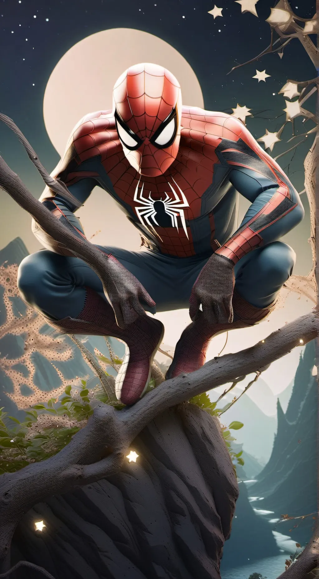 ai character: Spider Man!  background