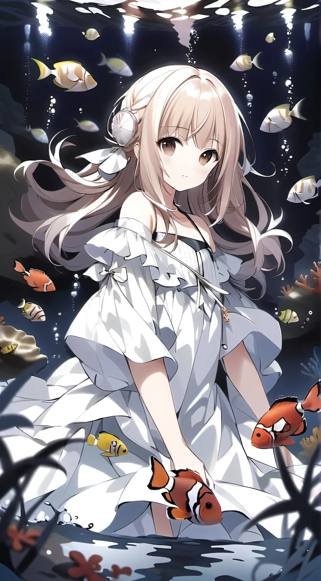 ai character: Coral background