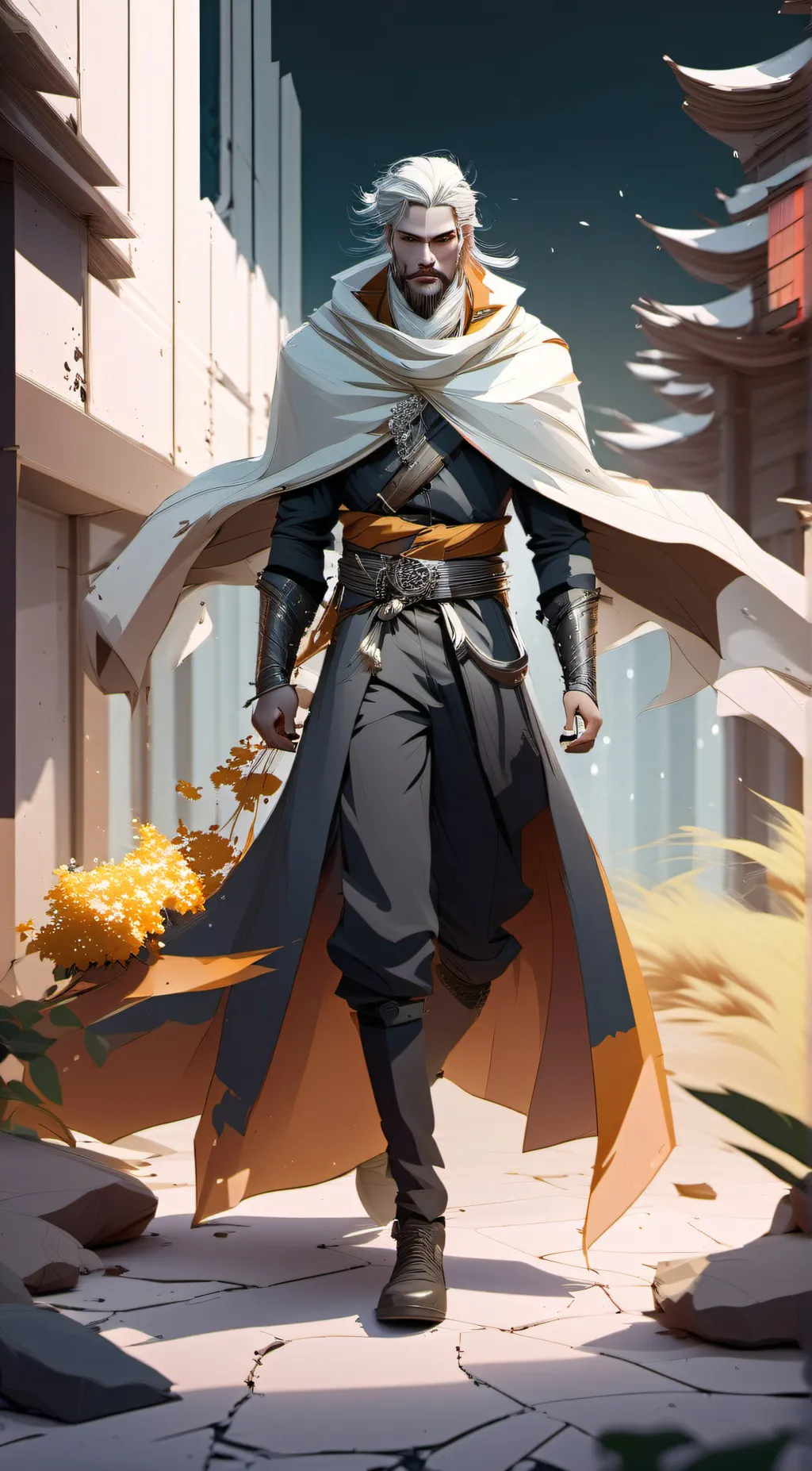 ai character: thunder warrior background